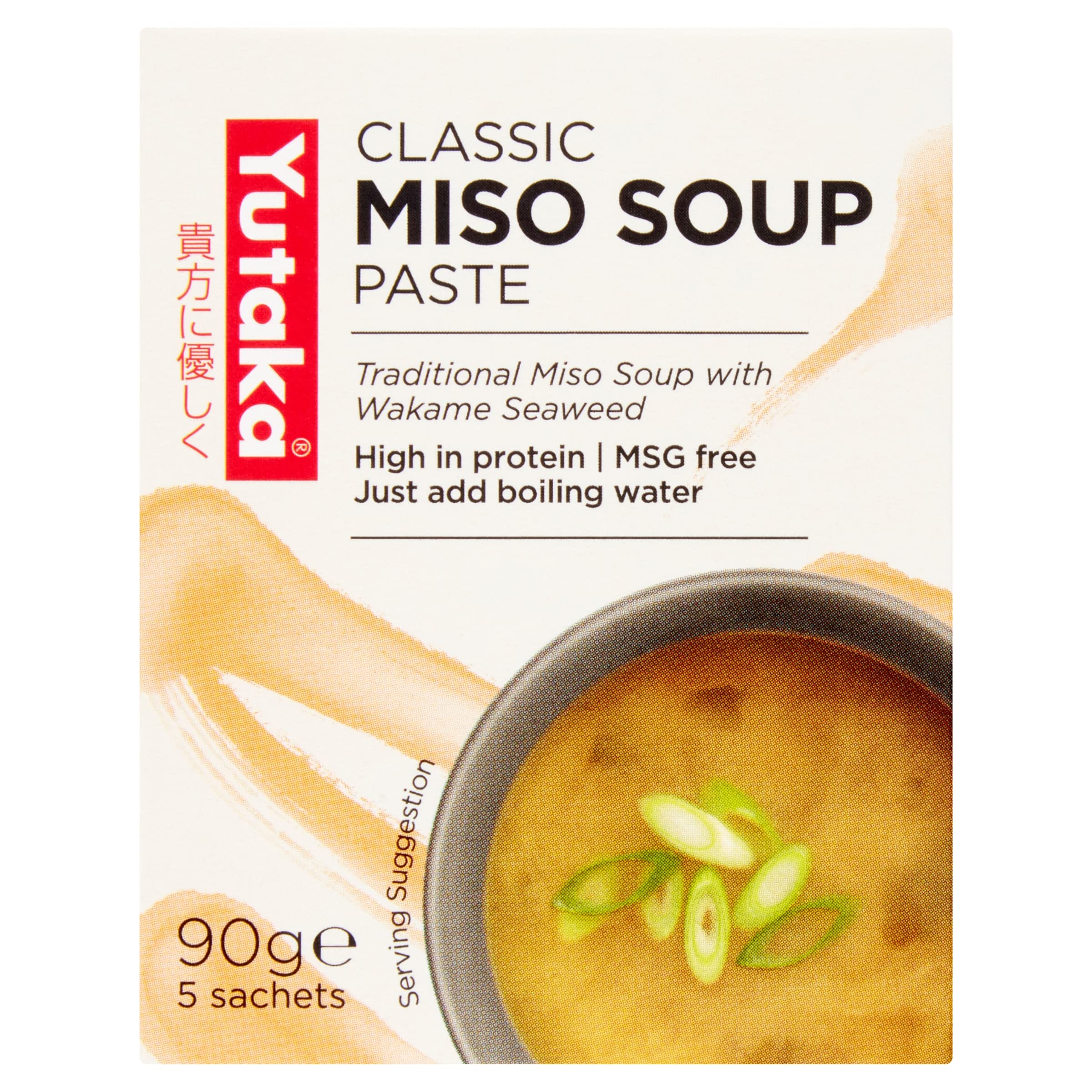 Yutaka Instant Miso Soup 90g (Pack of 3, 15 Sachets) | Authentic Japanese Miso Soup Mix with Wakame Seaweed 1