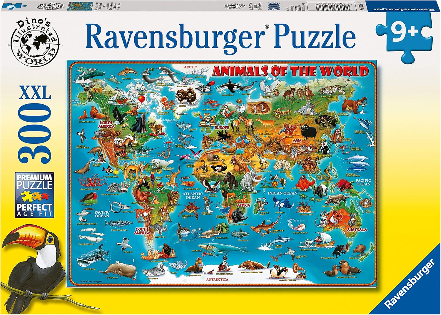 Ravensburger Animals of the World 300-Piece Jigsaw Puzzle with Extra Large Pieces - Ages 9+ 1