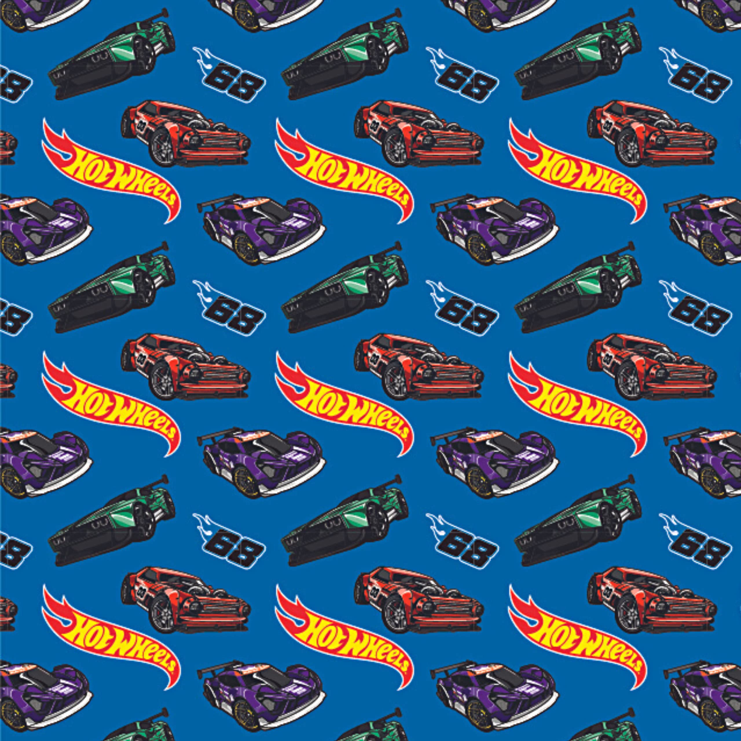 Hot Wheels Birthday Wrapping Paper - 2 Sheets and 2 Tags