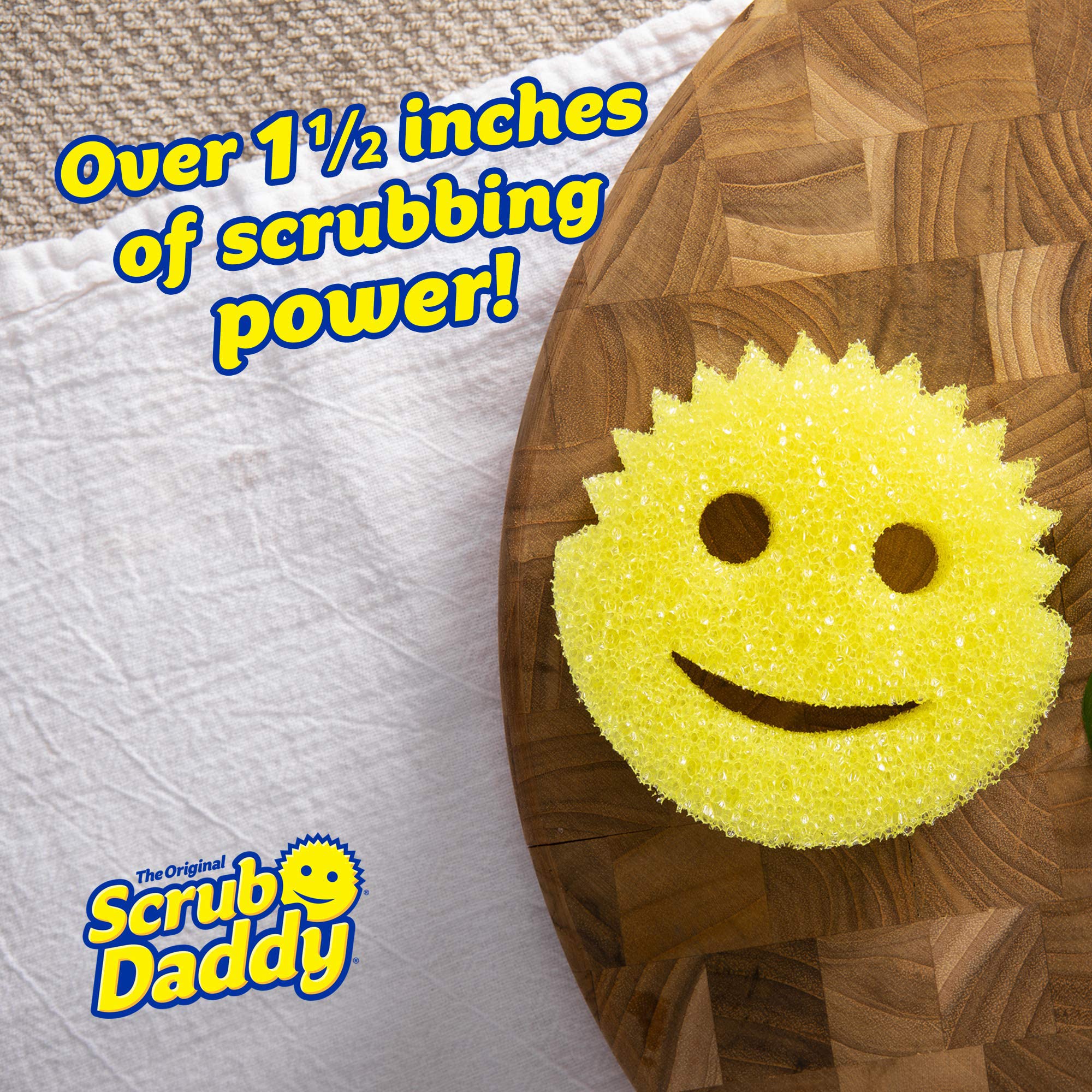 Scrub Daddy Original Dish Sponge - Non-Scratch, Odor-Resistant | 2 Pack | Yellow 2