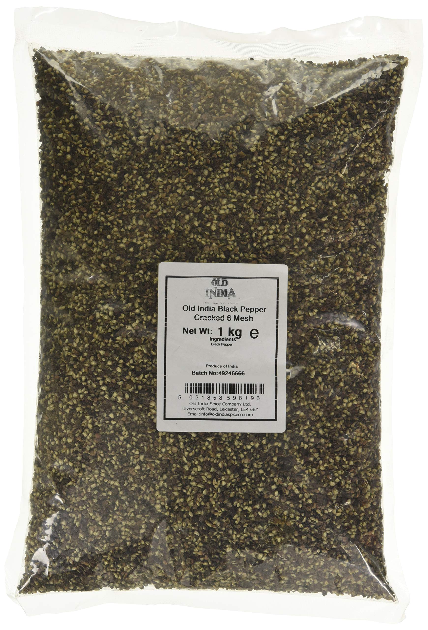 Old India Cracked Black Pepper - 6 Mesh Coarseness | 1kg Natural Spice