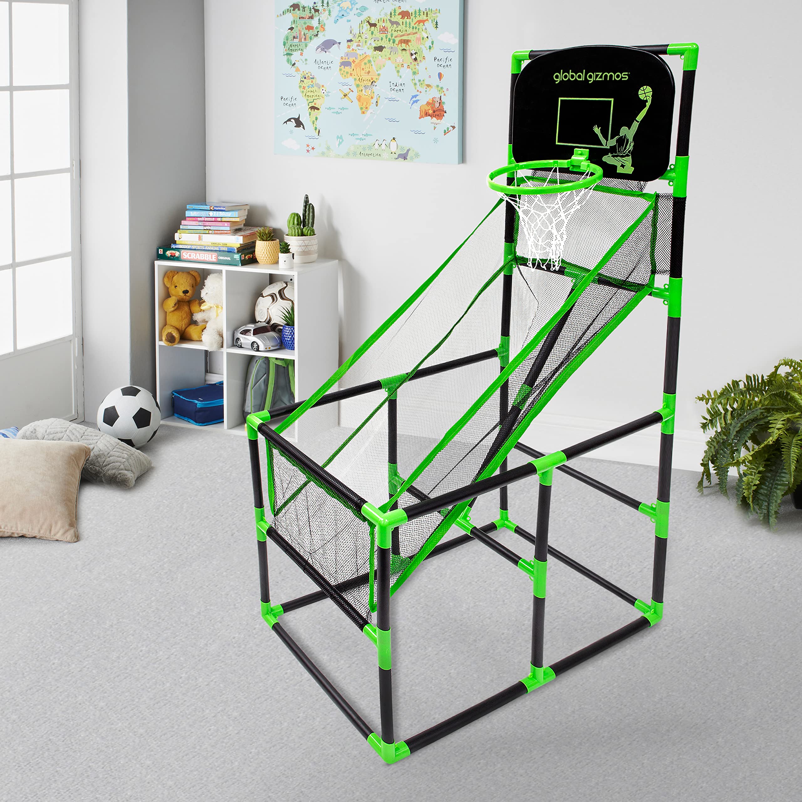 Global Gizmos 55629 Arcade Basketball Hoop - Indoor/Outdoor Use with 2 Balls & Pump 15