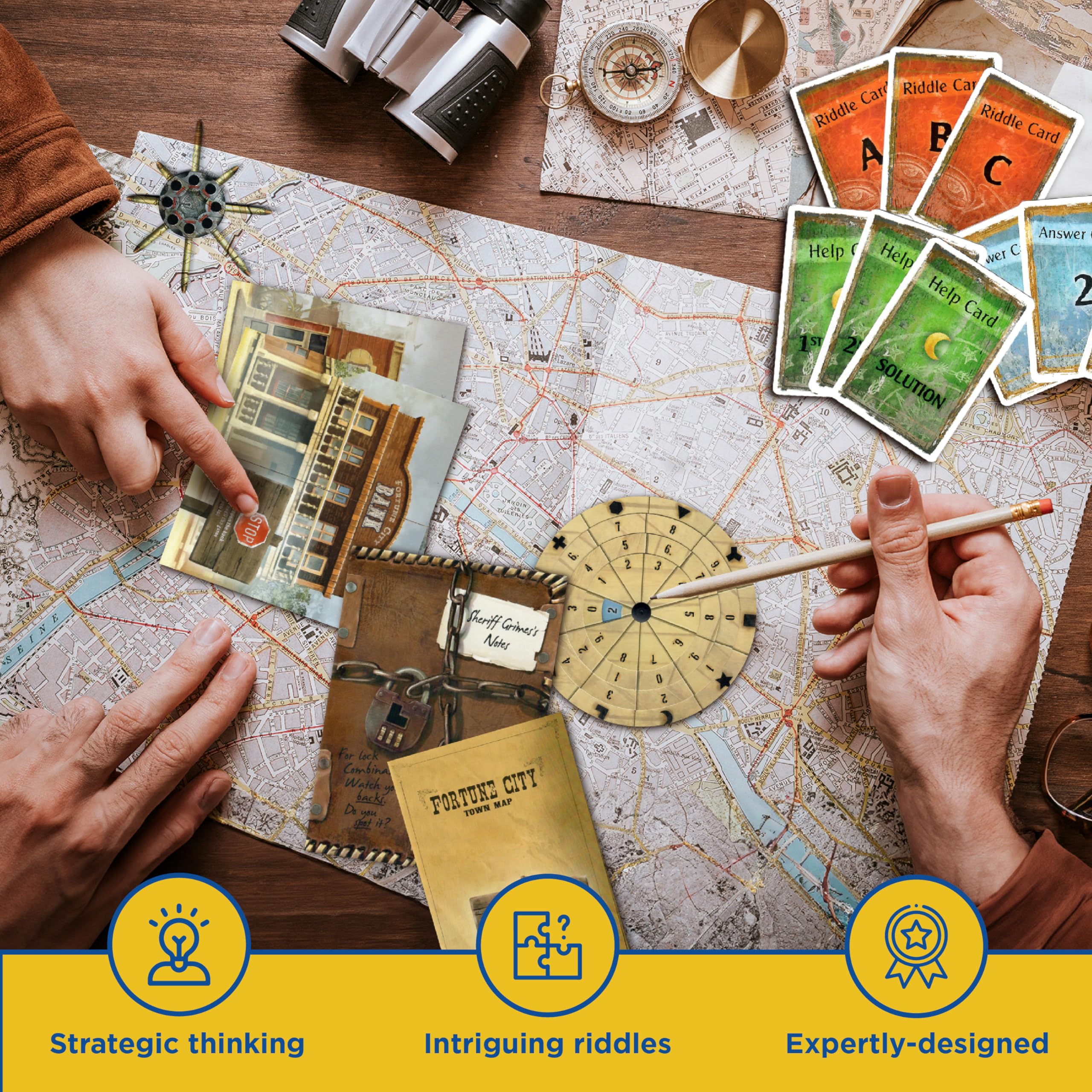 Thames & Kosmos EXIT: Kidnapped in Fortune City - Escape Room Card Game | 1-4 Players | Ages 12+ | 1-2 Hours Playtime 6