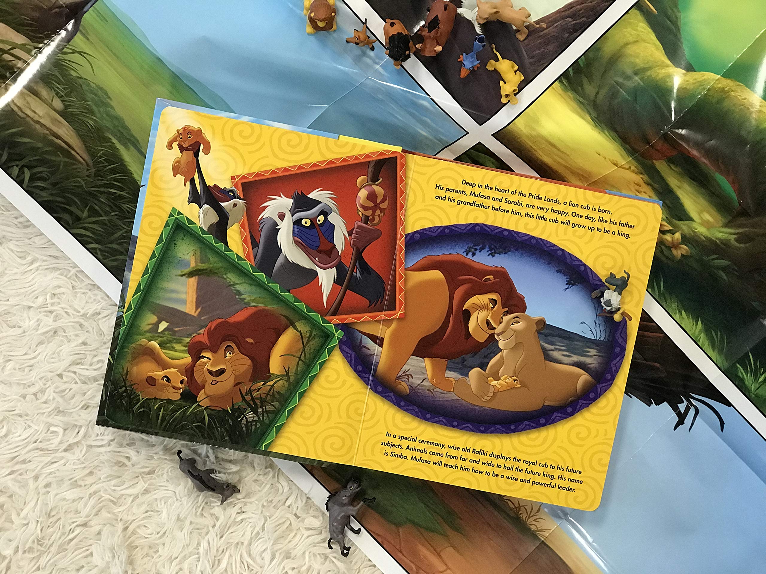 Phidal Disney Lion King My Busy Books - Storybook, 10 Figurines, Playmat | Kids Edition 4