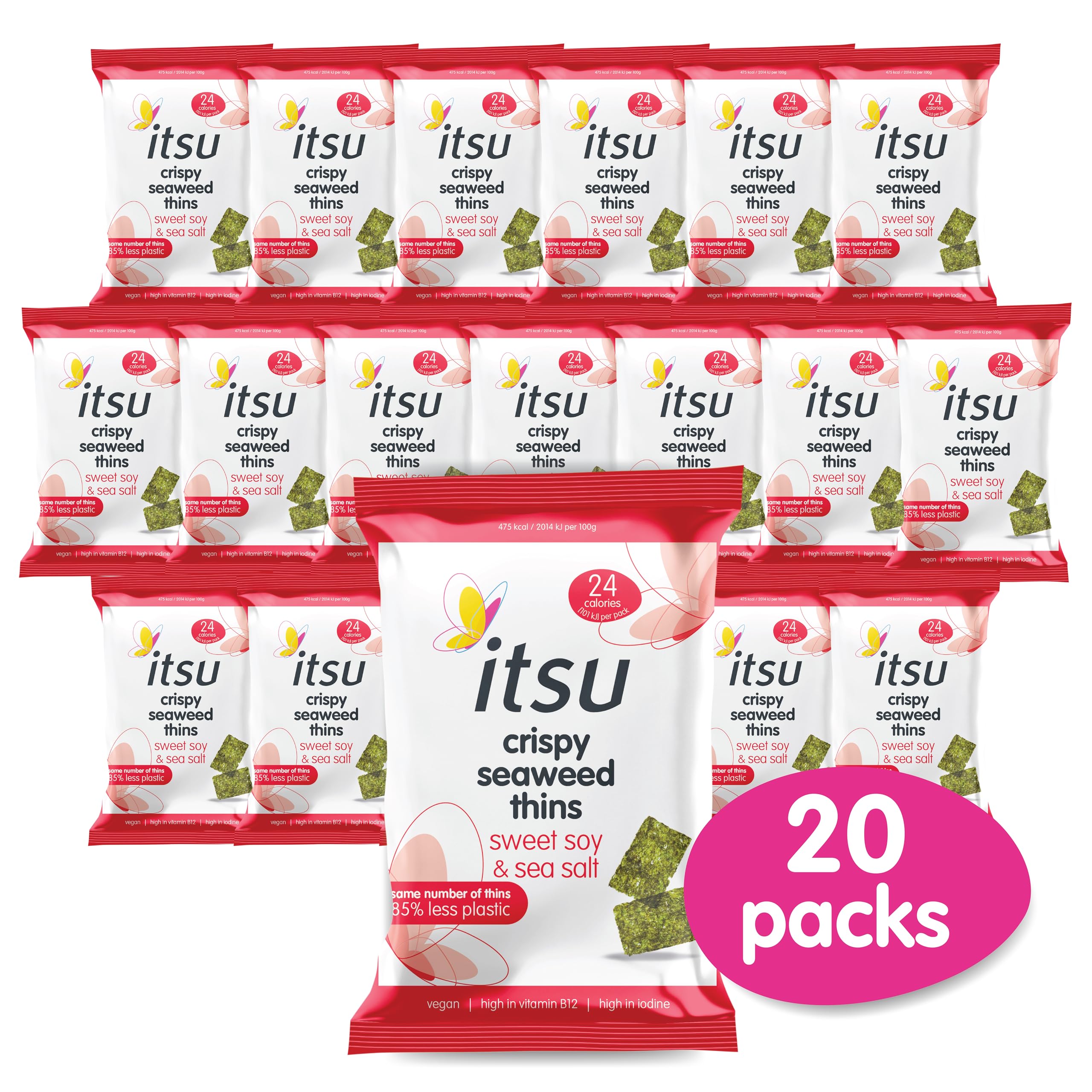 Itsu - Seaweed Thins Sweet Soy & Sea Salt 5g 20-Pack 6