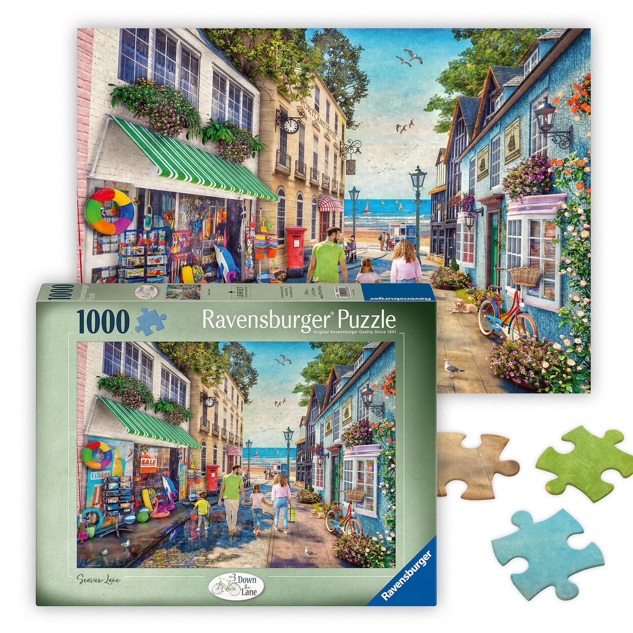 Ravensburger Down the Lane No.3 Seaview Lane 1000 Piece Jigsaw Puzzle