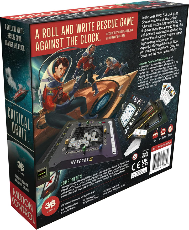 Th3rd World Studios Mission Control Critical Orbit Strategy Board Game
