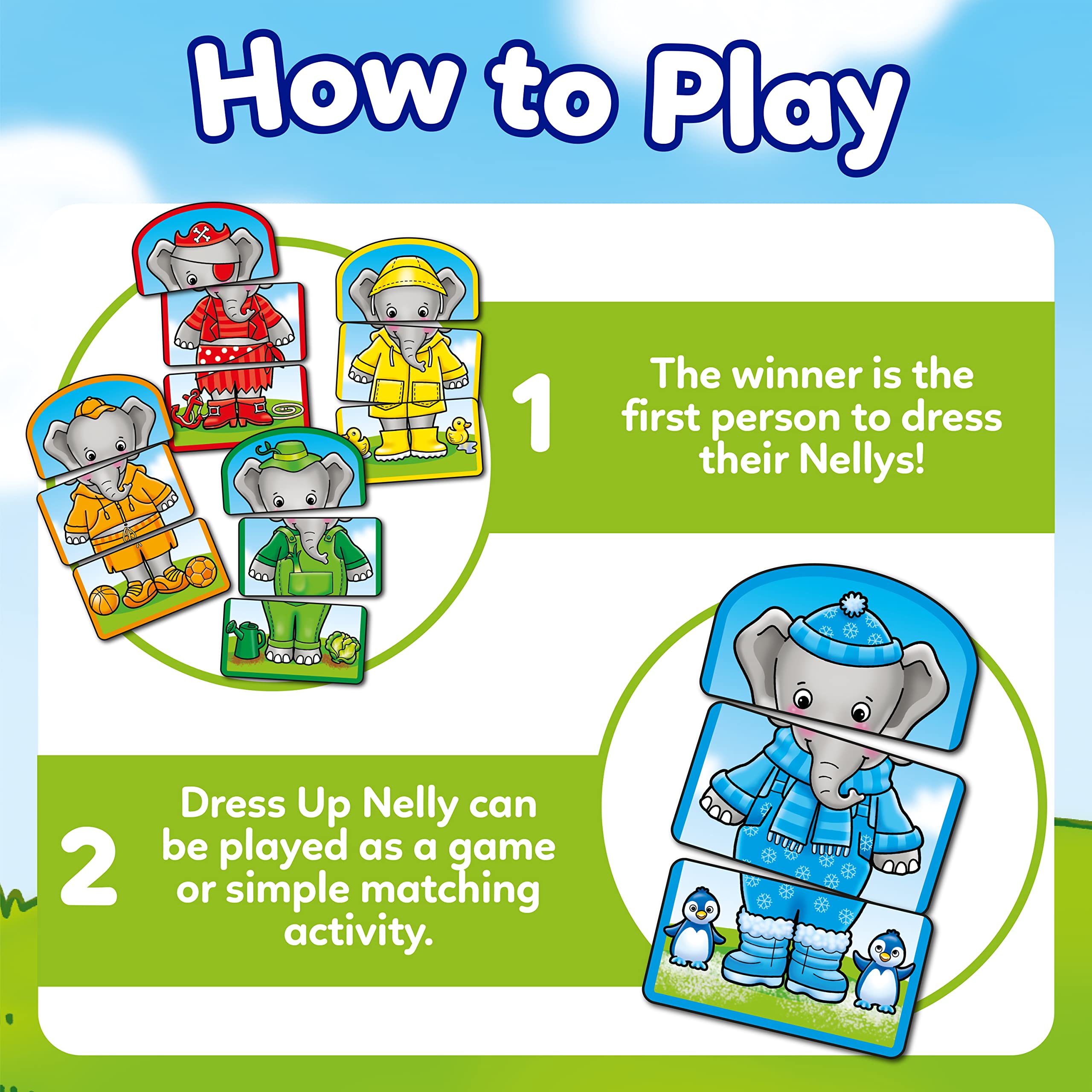 Orchard Toys Dress Up Nelly Matching Card Game - Ages 2-5 | 1-4 Players | Colour & Memory Learning 5