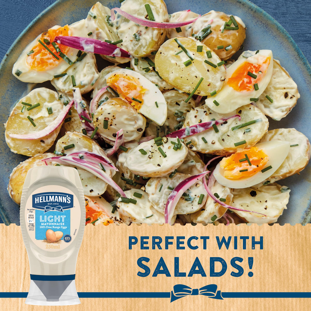 Hellmann's Light Mayonnaise - Reduced Calorie Mayo with Free-Range Eggs