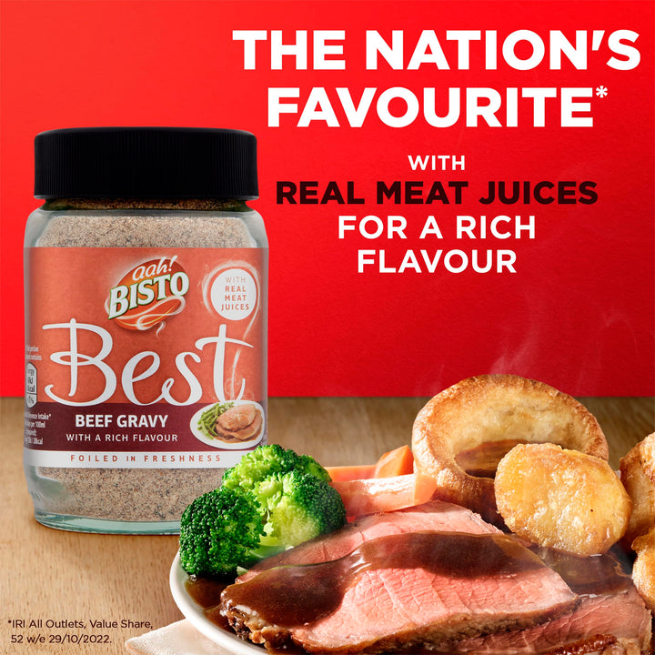 Bisto - Best Beef Gravy Granules Made with Real Meat Juice, 230g Jar