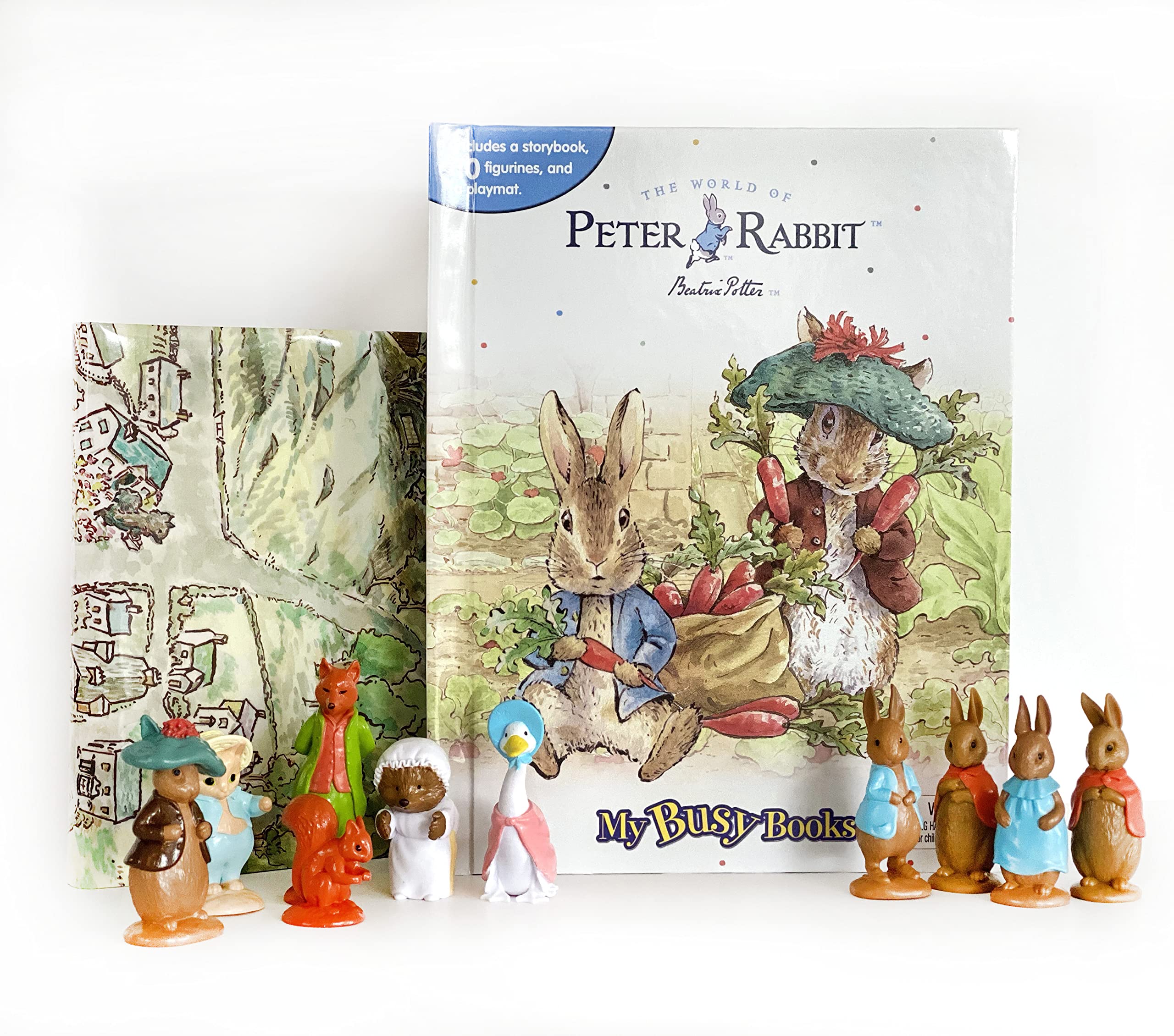 Phidal The World of Beatrix Potter Peter Rabbit My Busy Books - Includes Storybook, 10 Figurines, Playmat | Ages 3+ 1