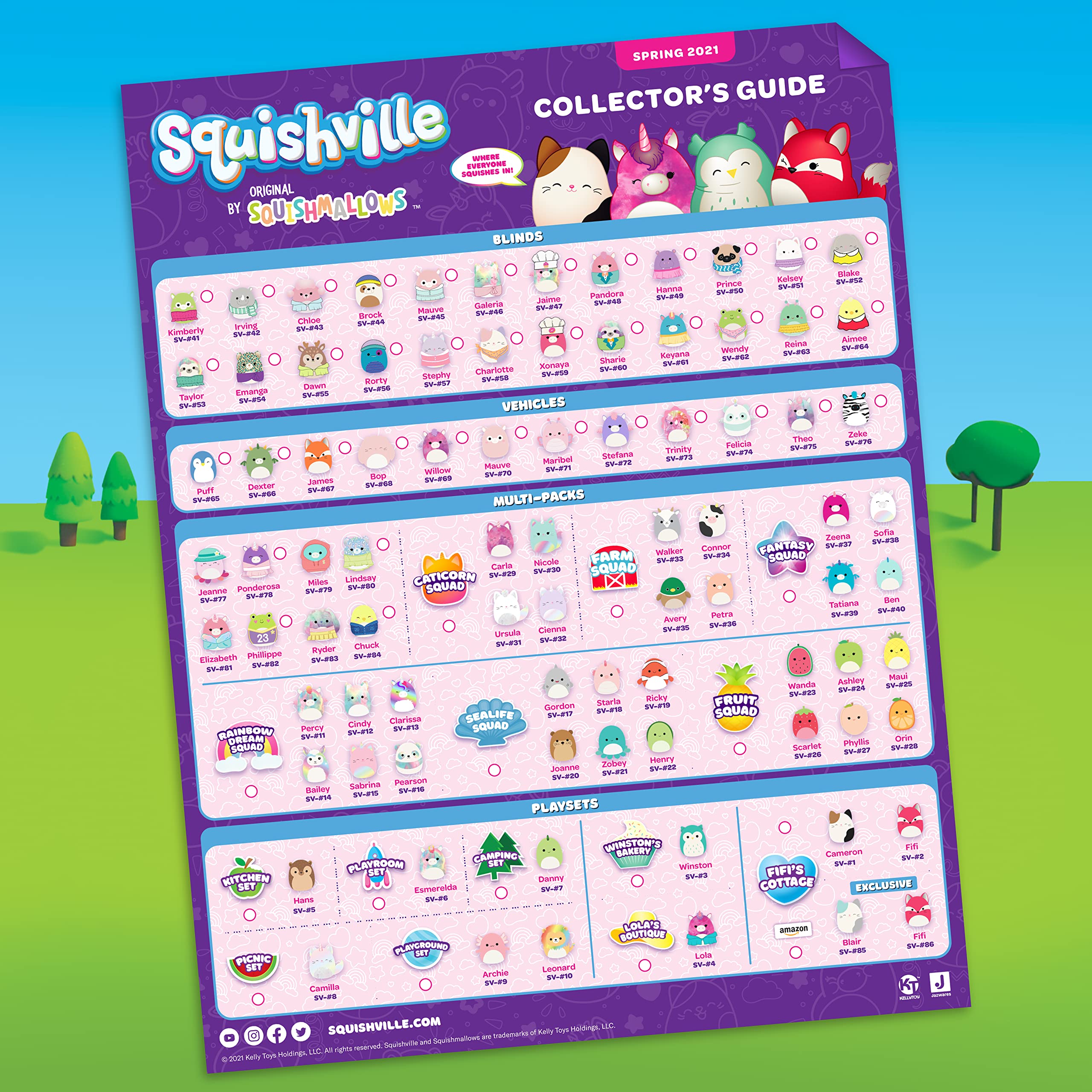 Squishville Fifi's Cottage Townhouse Playset with Cam & Fifi Mini Squishmallows - 2" Plush Toy Set 9