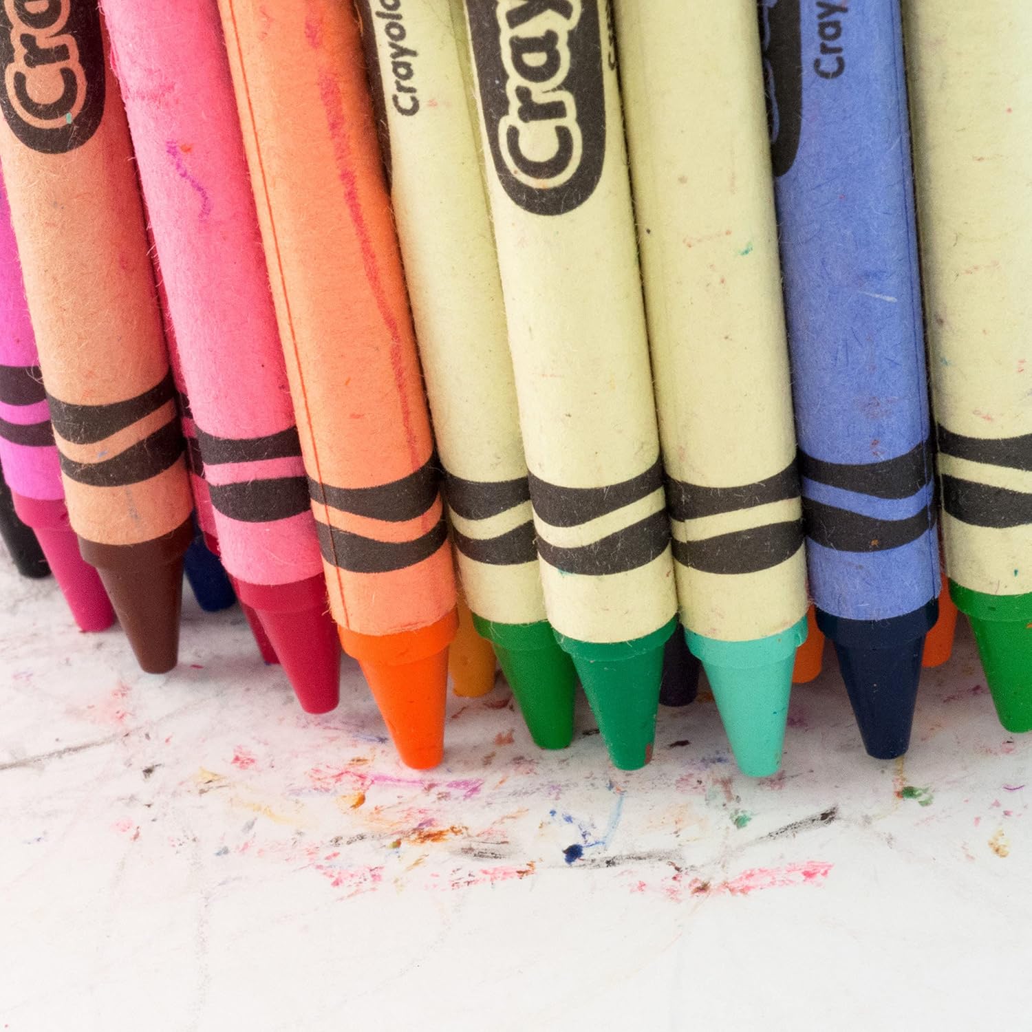 8 Vibrant Wax Crayons - Double Wrapped for Extra Strength, Reusable Box 3