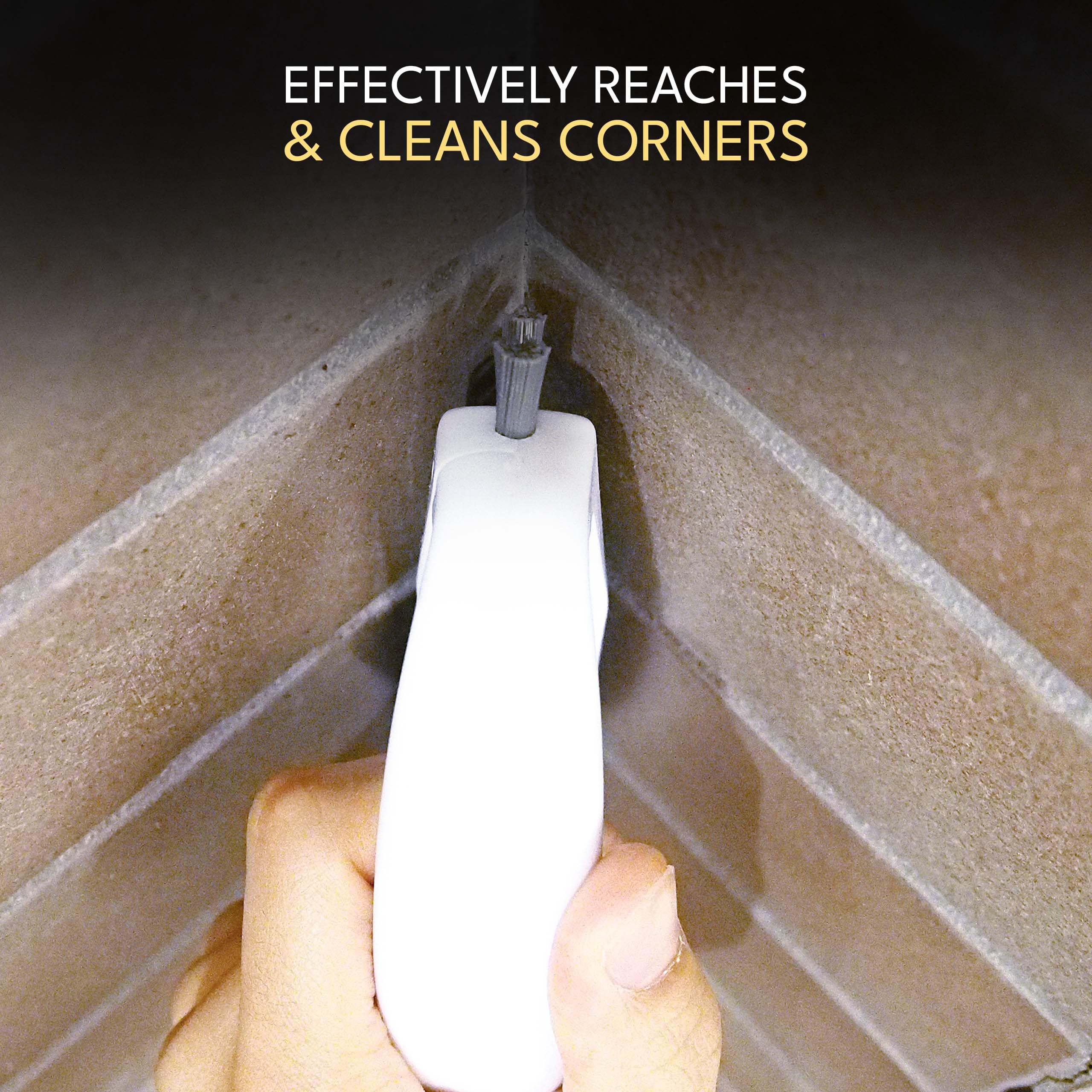 The Crown Choice Grout Cleaner Brush - Stiff Angled Bristles for Tile & Corner Cleaning | Heavy Duty Nylon 8