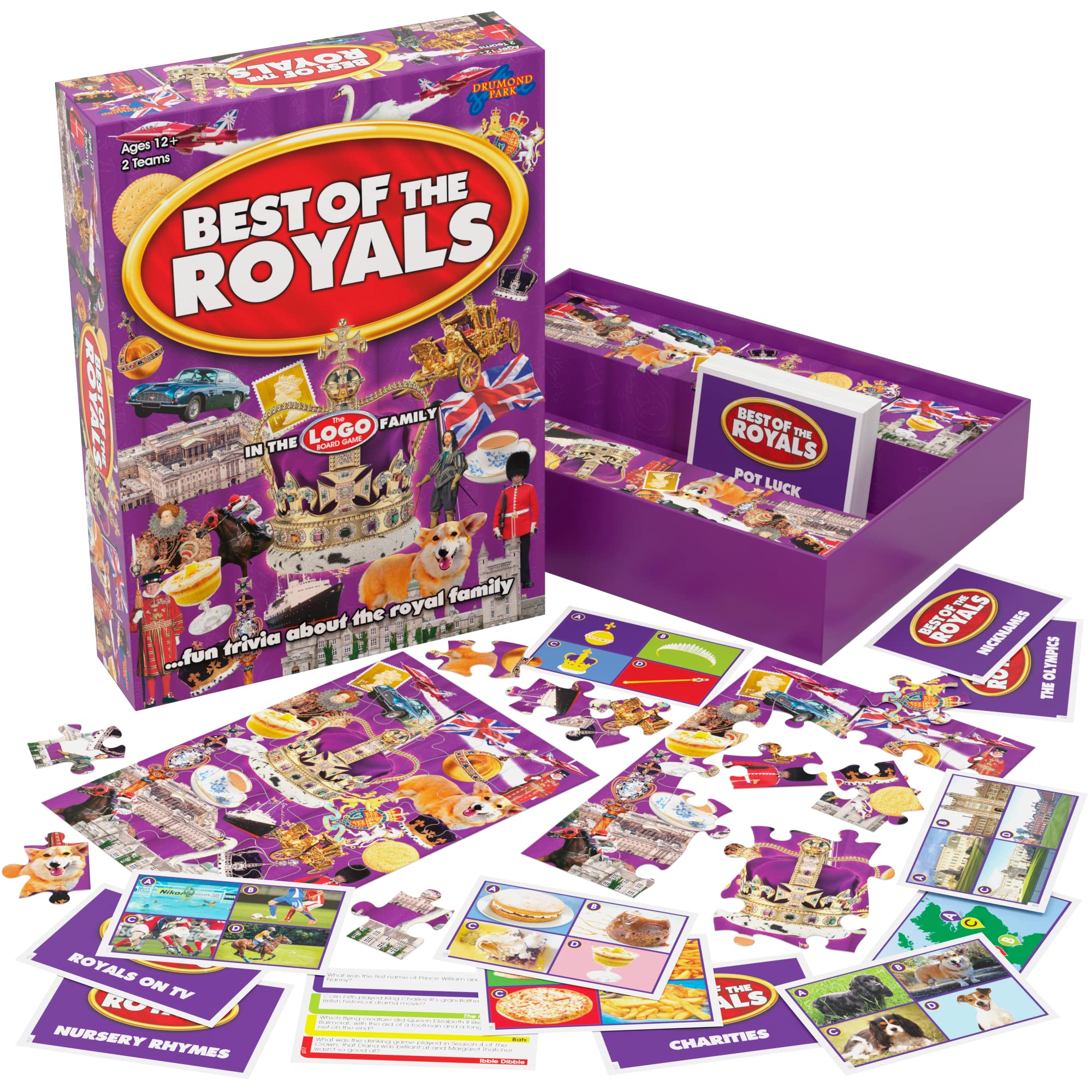 Drumond Park Best of the Royals Logo Board Game for2-8 Players, Family Trivia Game for Ages12+ 7