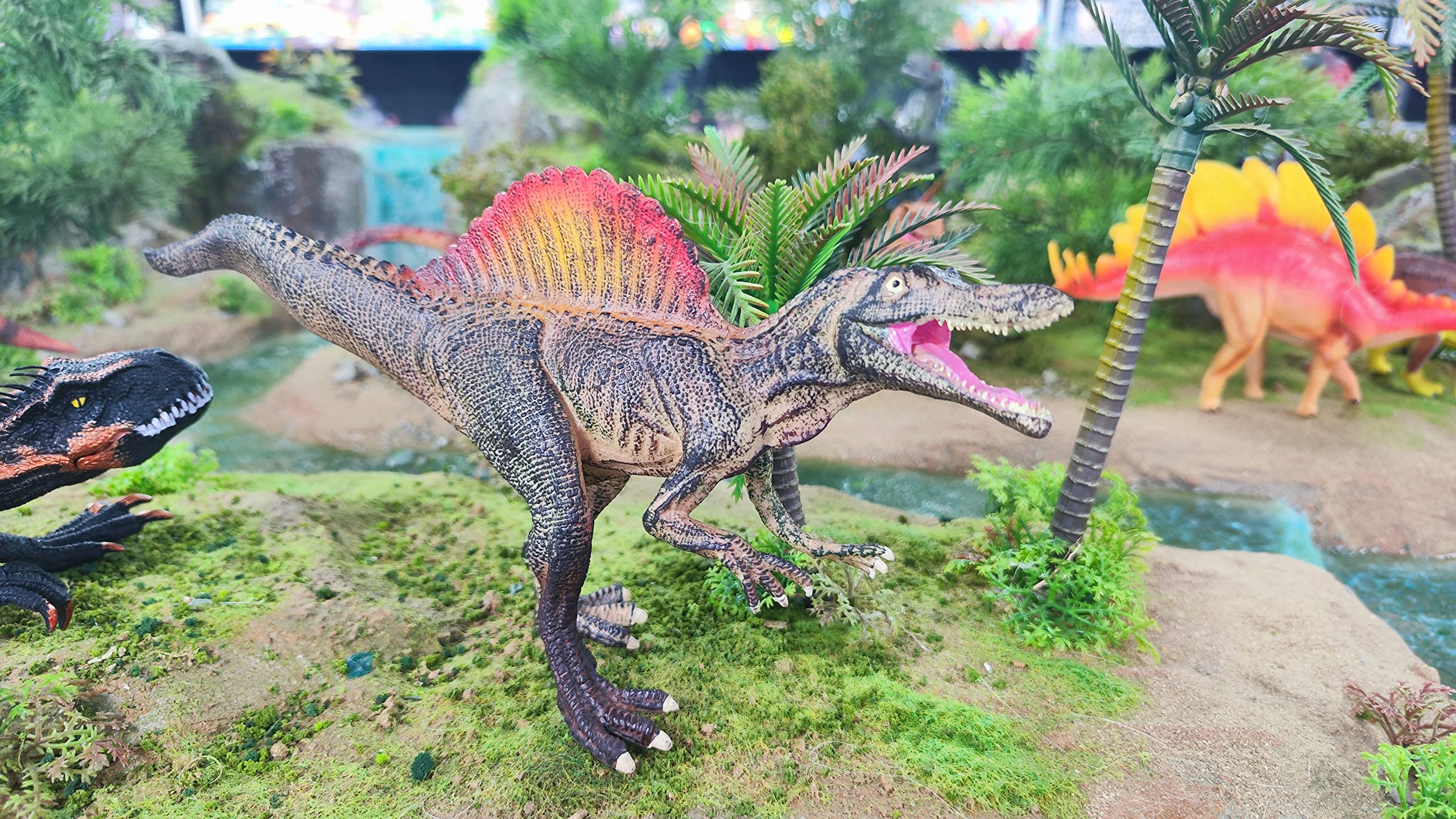 Zappi Co Spinosaurus Dinosaur Figure Toy - Realistic Detail | 27cm Length | TPR Material 5