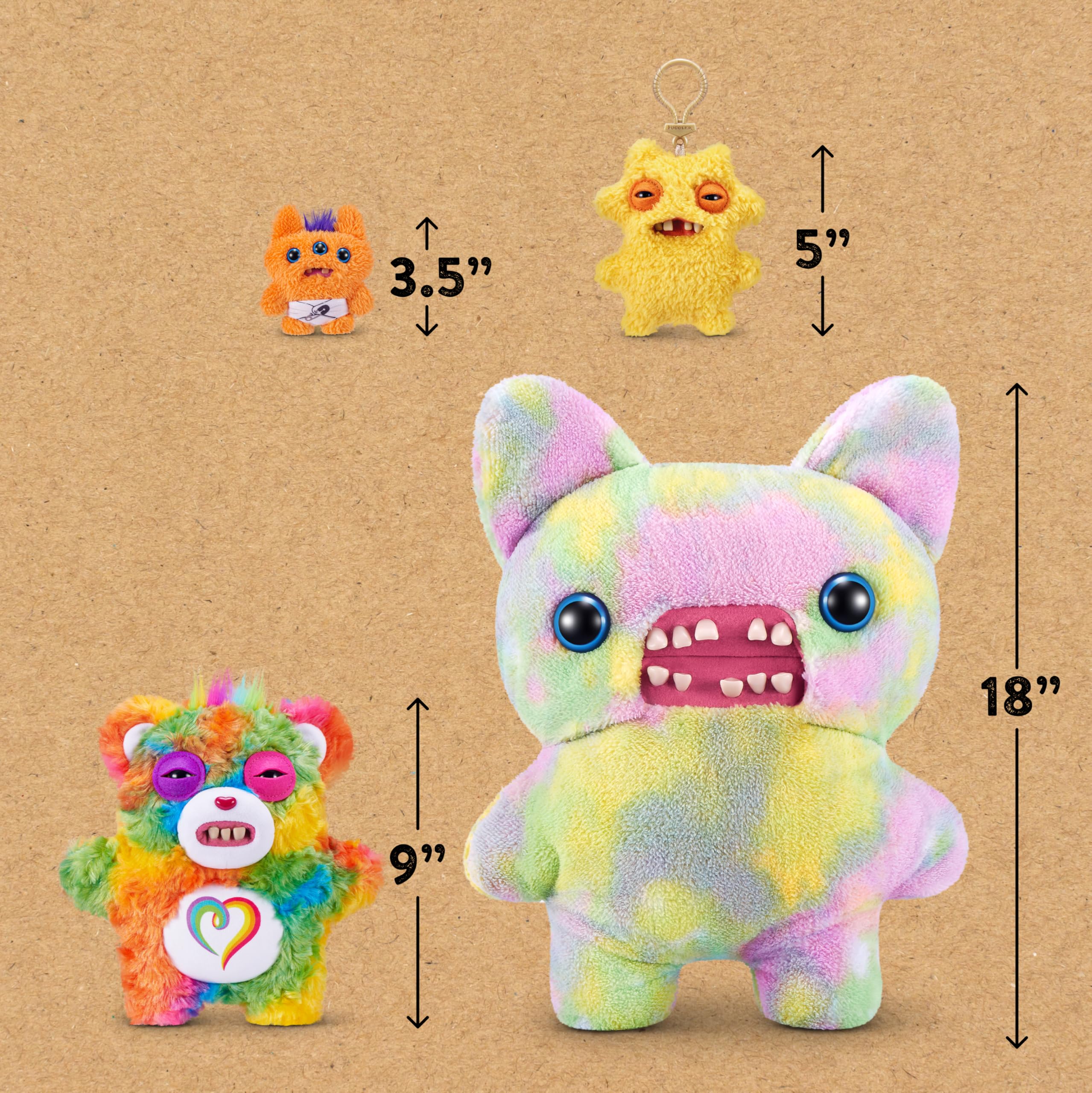 Fuggler Care Bears 9-Inch Plush Toy (Togetherness Bear) by ZURU | Polyester | Ages 4+ 6