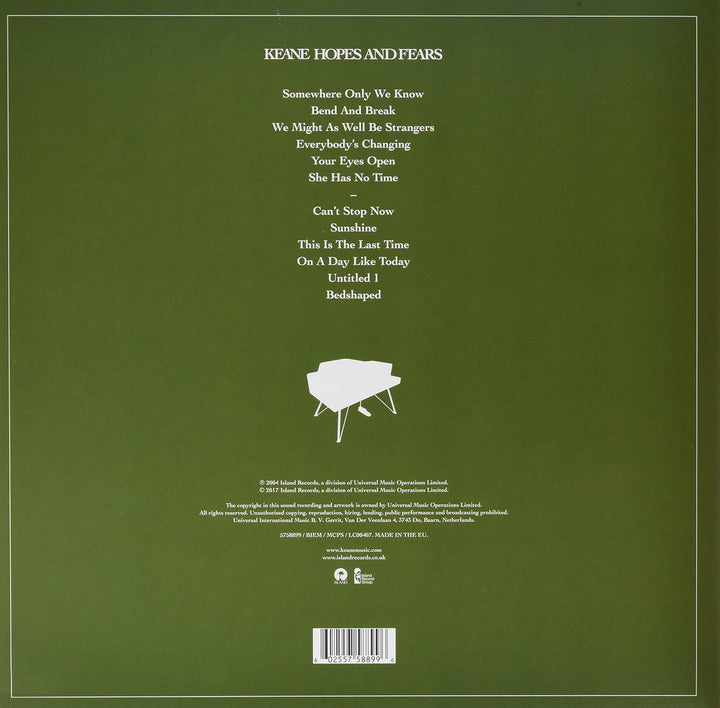 Keane - Hopes And Fears VINYL