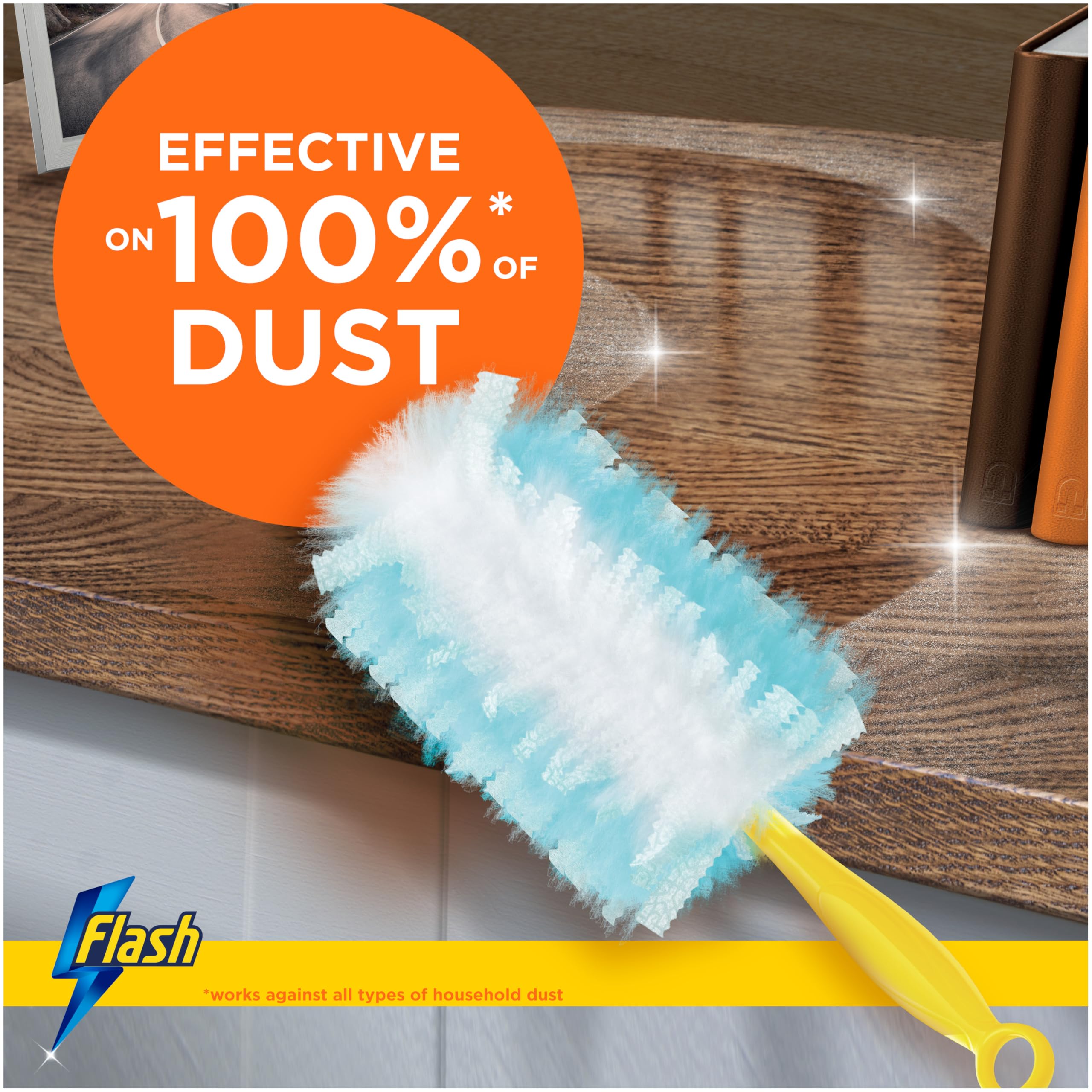 FLASH Dust Magnet Duster Refills - Traps 3x More Dust | 9 Count | Yellow