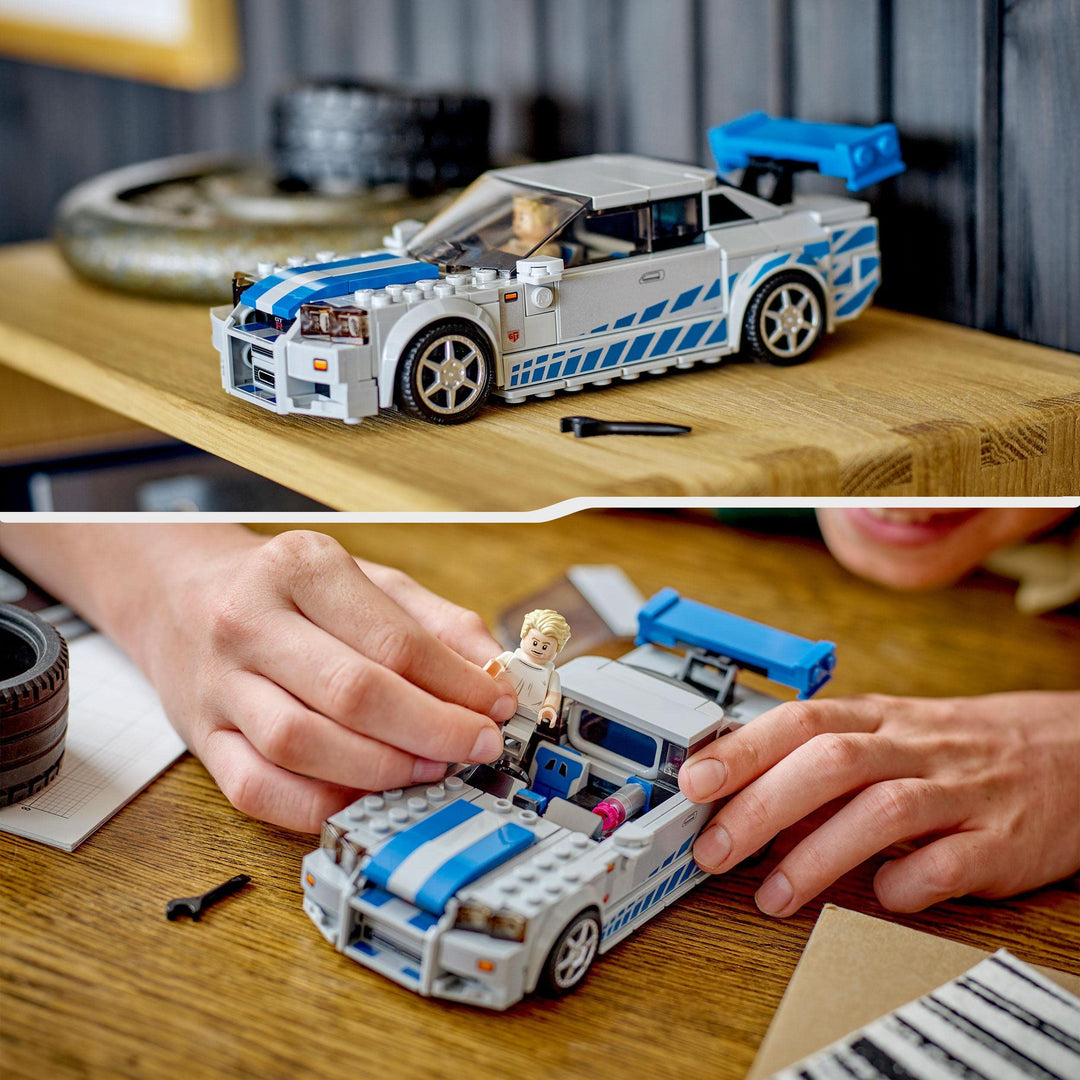 LEGO Speed Champions Nissan Skyline GT-R (R34) Race Car - 319-Piece Building Set for Ages 9+