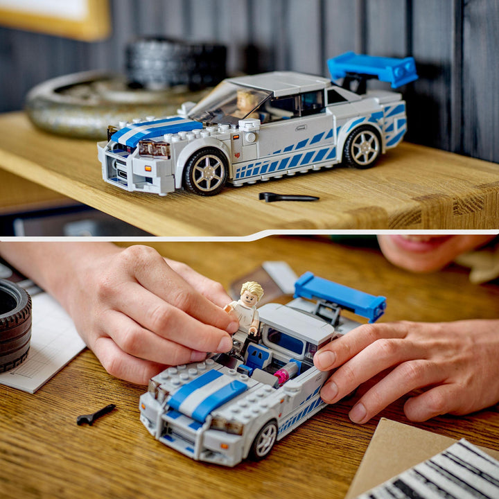 LEGO Speed Champions Nissan Skyline GT-R (R34) Race Car - 319-Piece Building Set for Ages 9+