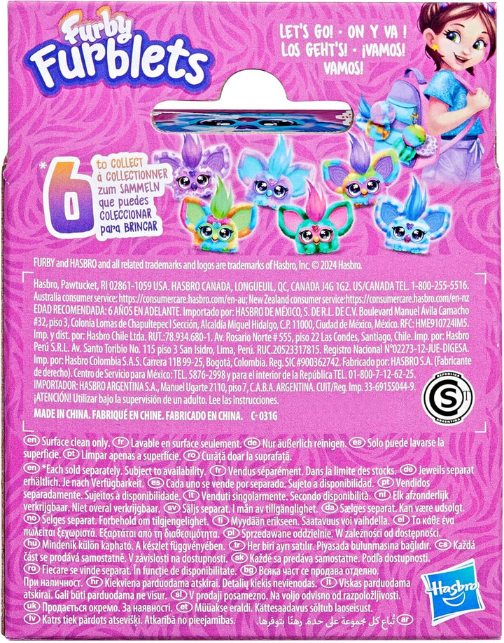 Furby Furblets Ooh-Koo Mini Friend Electronic Plush Toy with Keychain Clip (F8893)