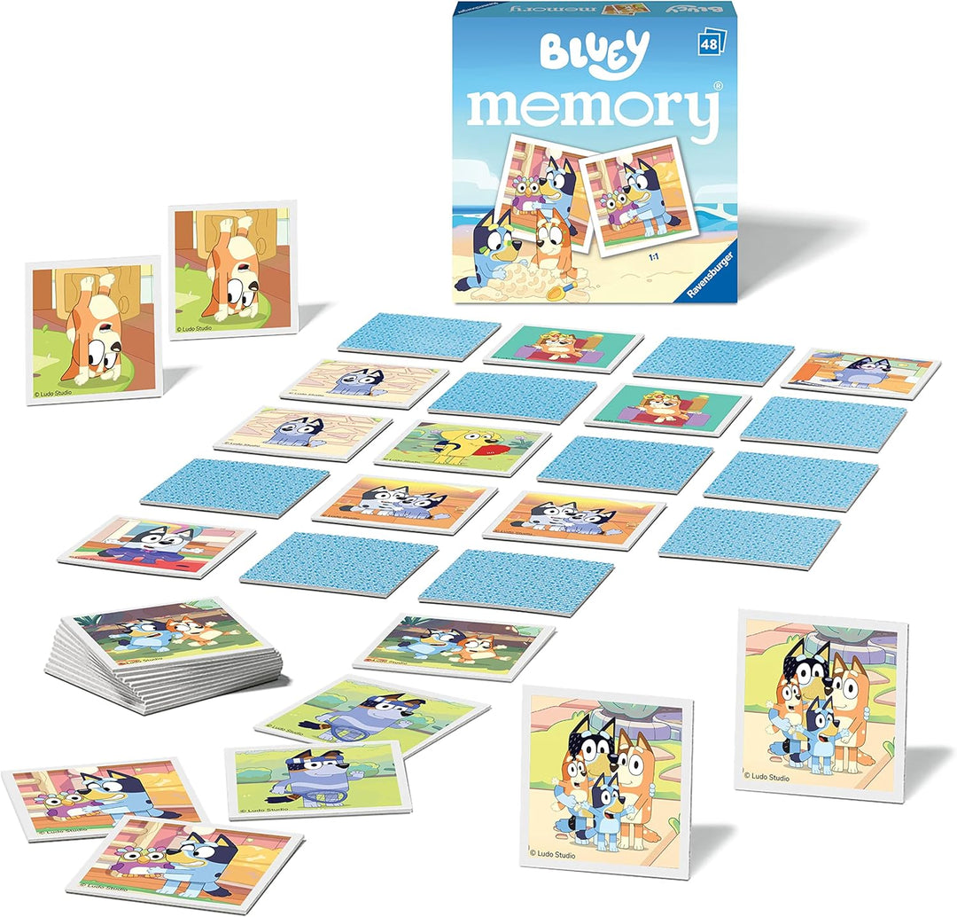 Ravensburger Bluey Mini Memory Matching Card Game for Kids
