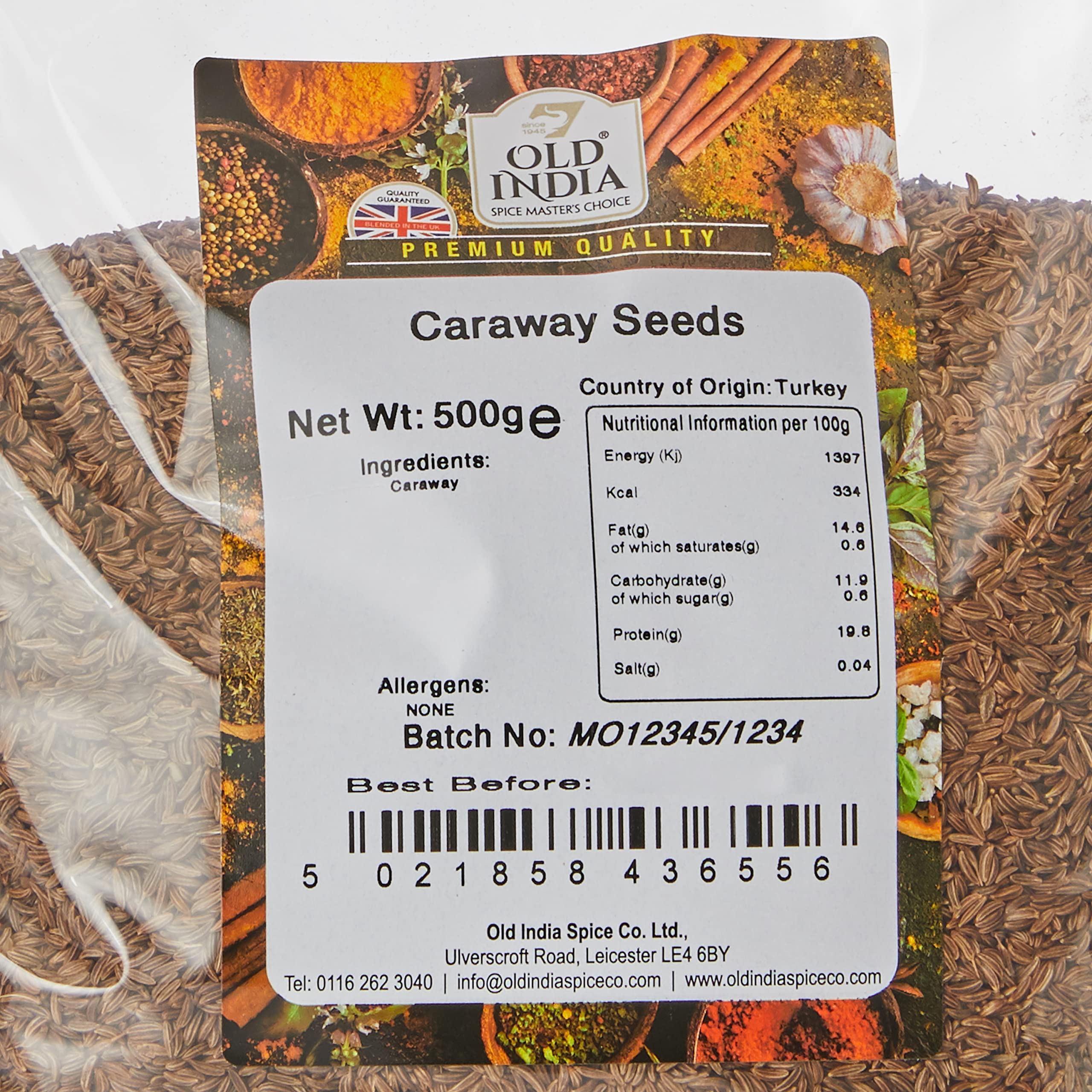 Old India Caraway Seeds - 100% Natural Whole Spice | 500g Heat Sealed Bag 2