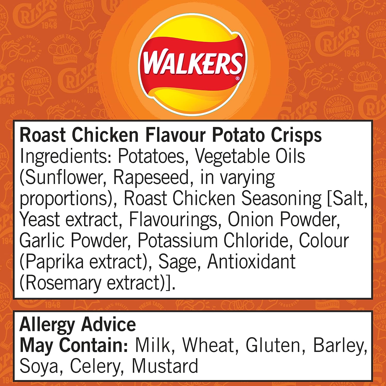 Walkers Roast Chicken Crisps 32.5g (Case of 32) - Made with 100% British Potatoes 11