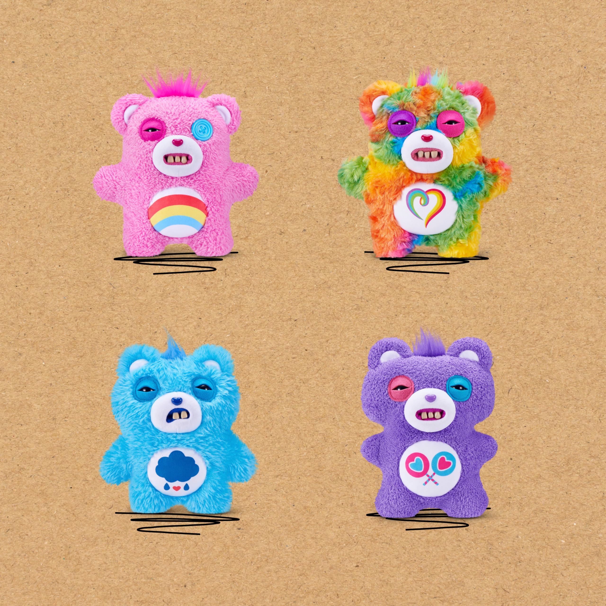 Fuggler Care Bears 9-Inch Plush Toy (Togetherness Bear) by ZURU | Polyester | Ages 4+ 4