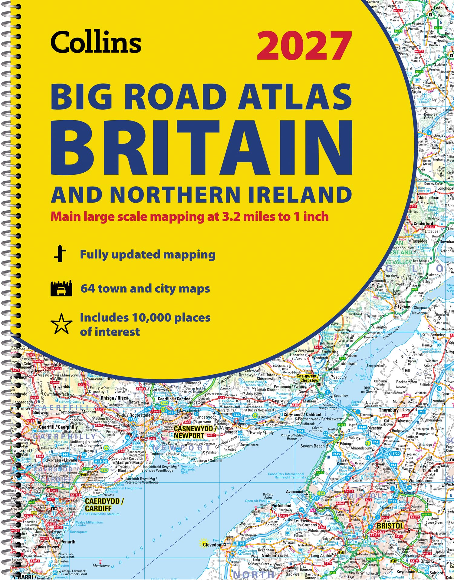 Collins Collins Big Road Atlas Britain and Northern Ireland 2027 | A3 Spiral Bound 1