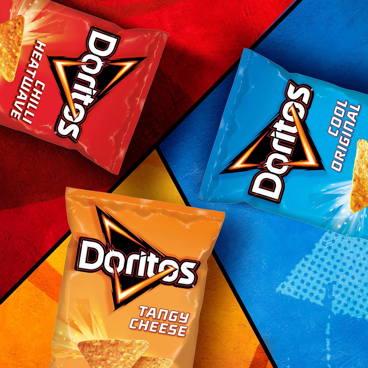 Doritos Tangy Cheese Tortilla Chips, 40g (Case of 32) - Bold Flavour, Vegetarian Crisps 8