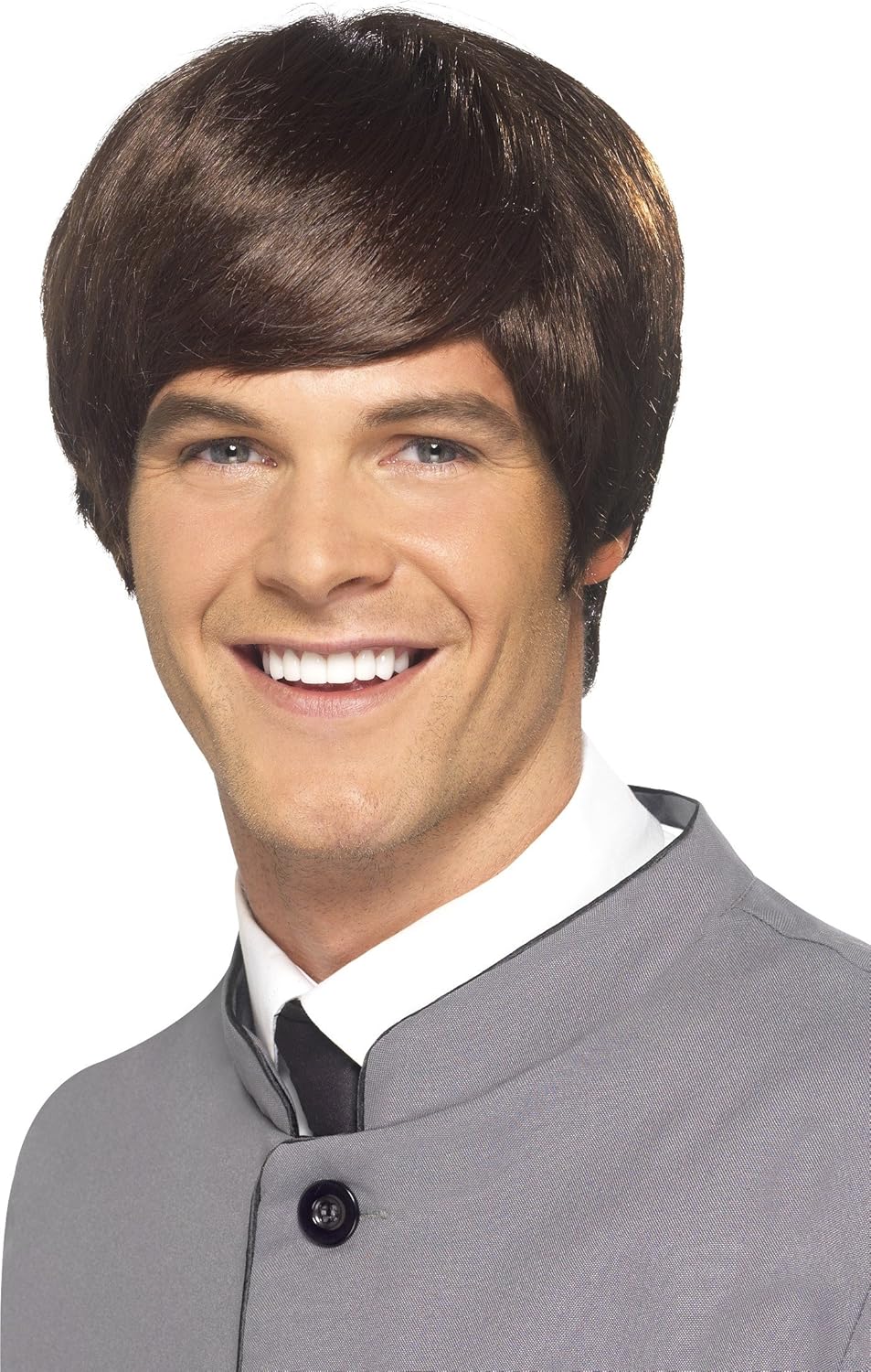 Smiffys 60's Male Mod Short Wig - Brown 1