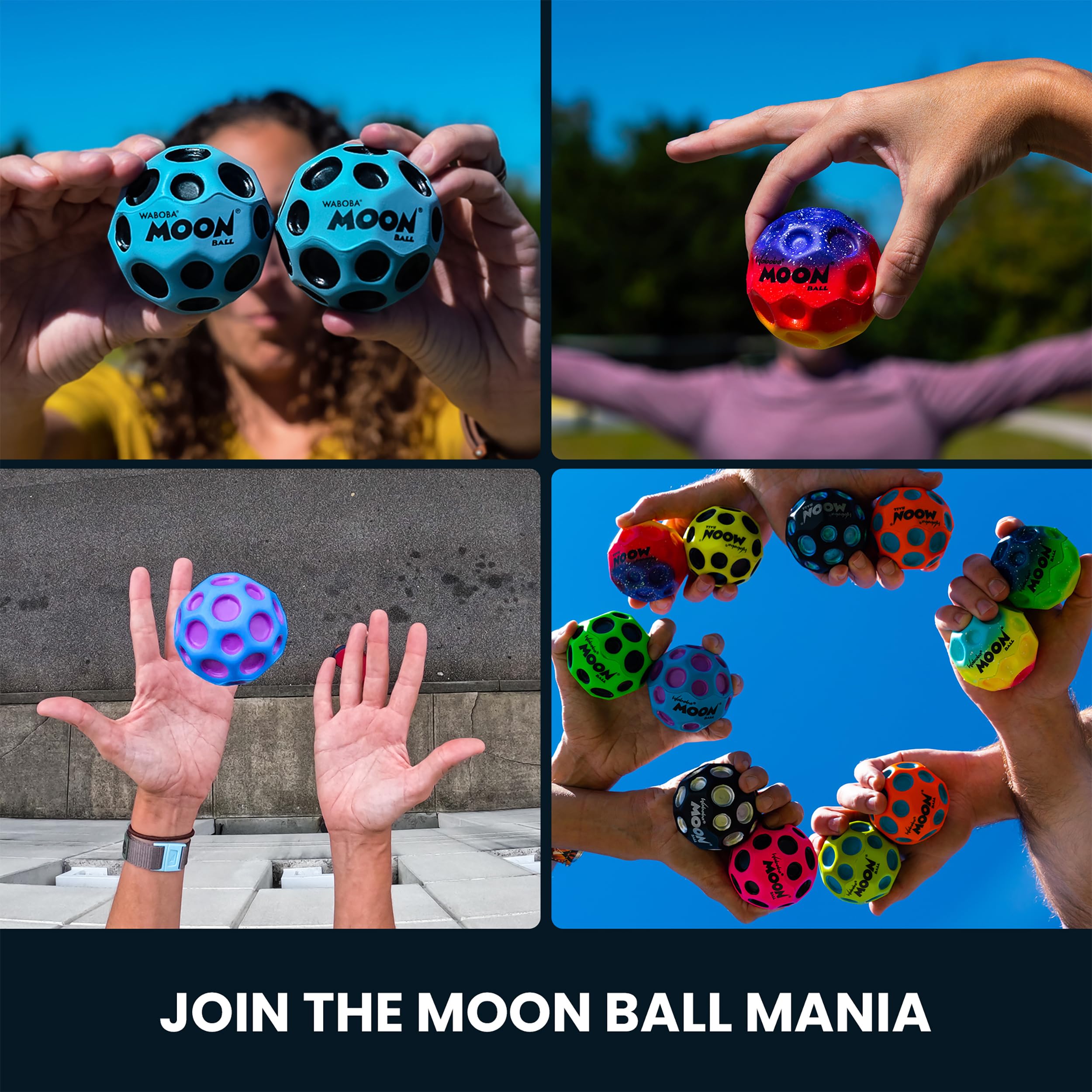 Waboba The Original Moon Ball - Hyper Bouncy Ball for Active Play | Blue | 65mm 5