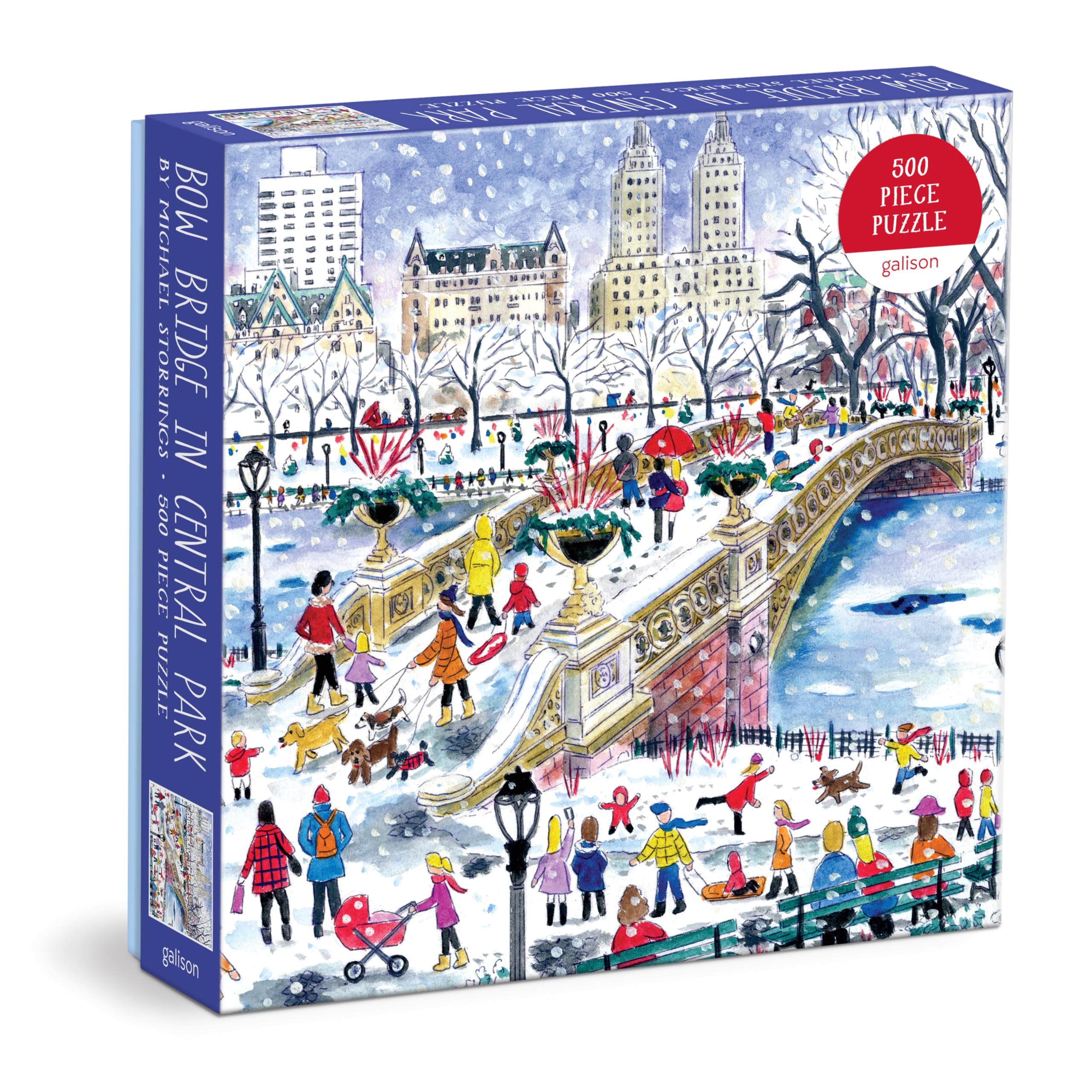 Galison Michael Storrings Bow Bridge In Central Park Jigsaw Puzzle - 500 Pieces | Cardboard 1