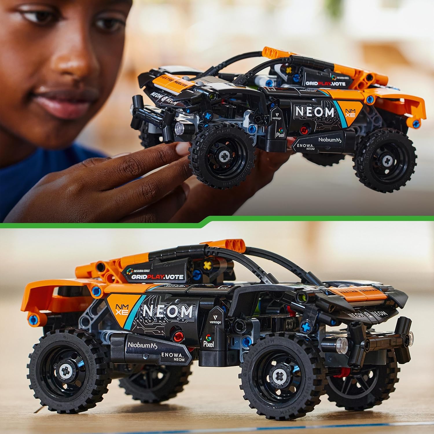 LEGO Technic NEOM McLaren Extreme E Race Car Toy - Pull-Back Action Vehicle for Kids 7+ 7