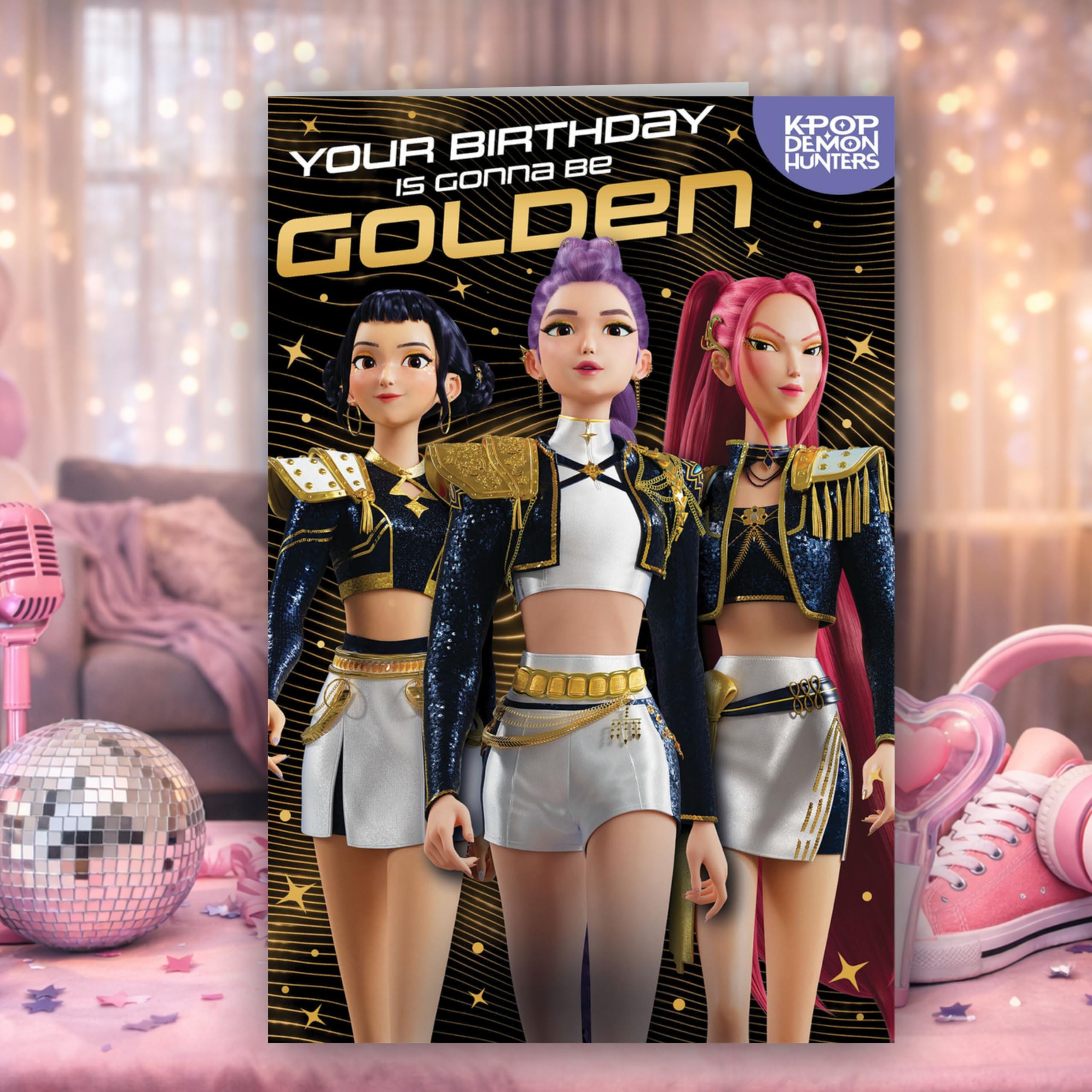 Danilo Promotions LTD KPOP Birthday Card - Official Licensed, Golden Color, Standard Size 3