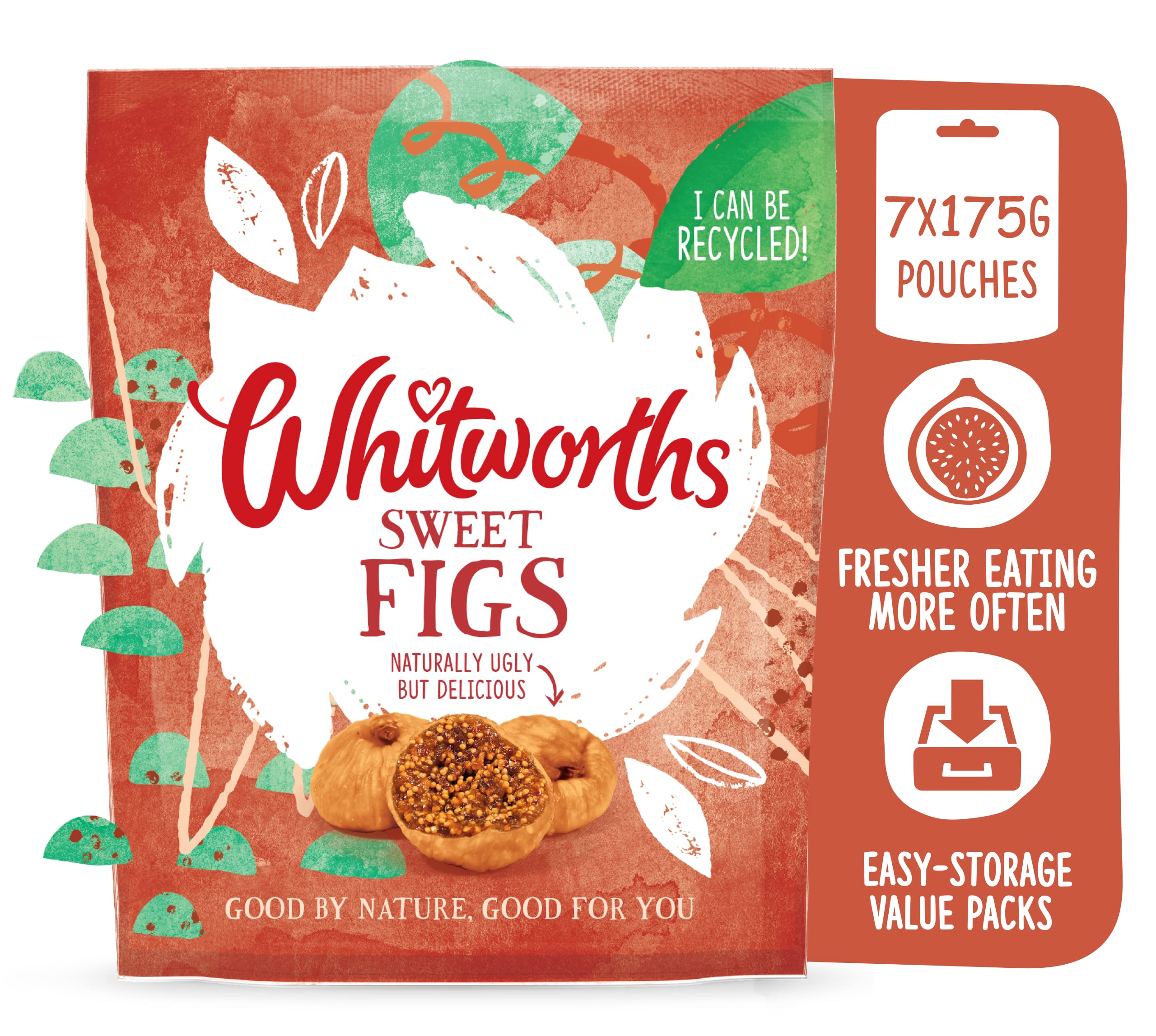 Whitworths Sweet Figs - 7 Value Packs (Total 1220g) | Naturally Sweet & High Fibre Snack 1