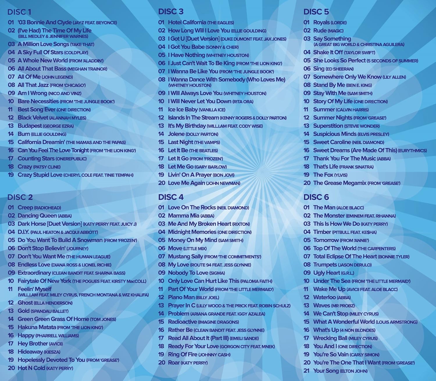 Zoom Karaoke Pop Box 3 Party Pack - 6 CD+G Discs - 120 Songs - No Duplicate Tracks