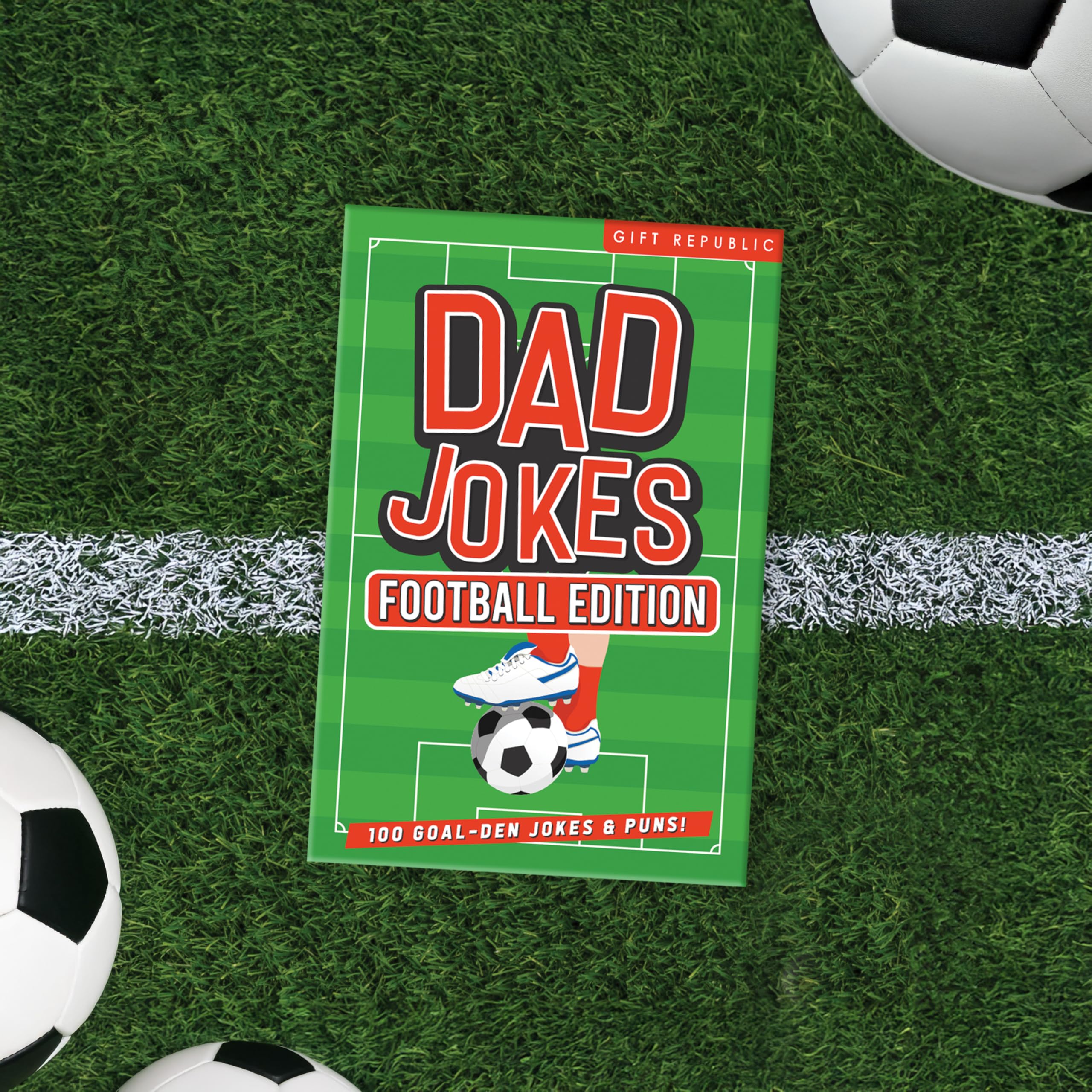 Gift Republic Football Dad Jokes Card Pack | 100 Football-Themed Jokes | Portable Travel Game 4