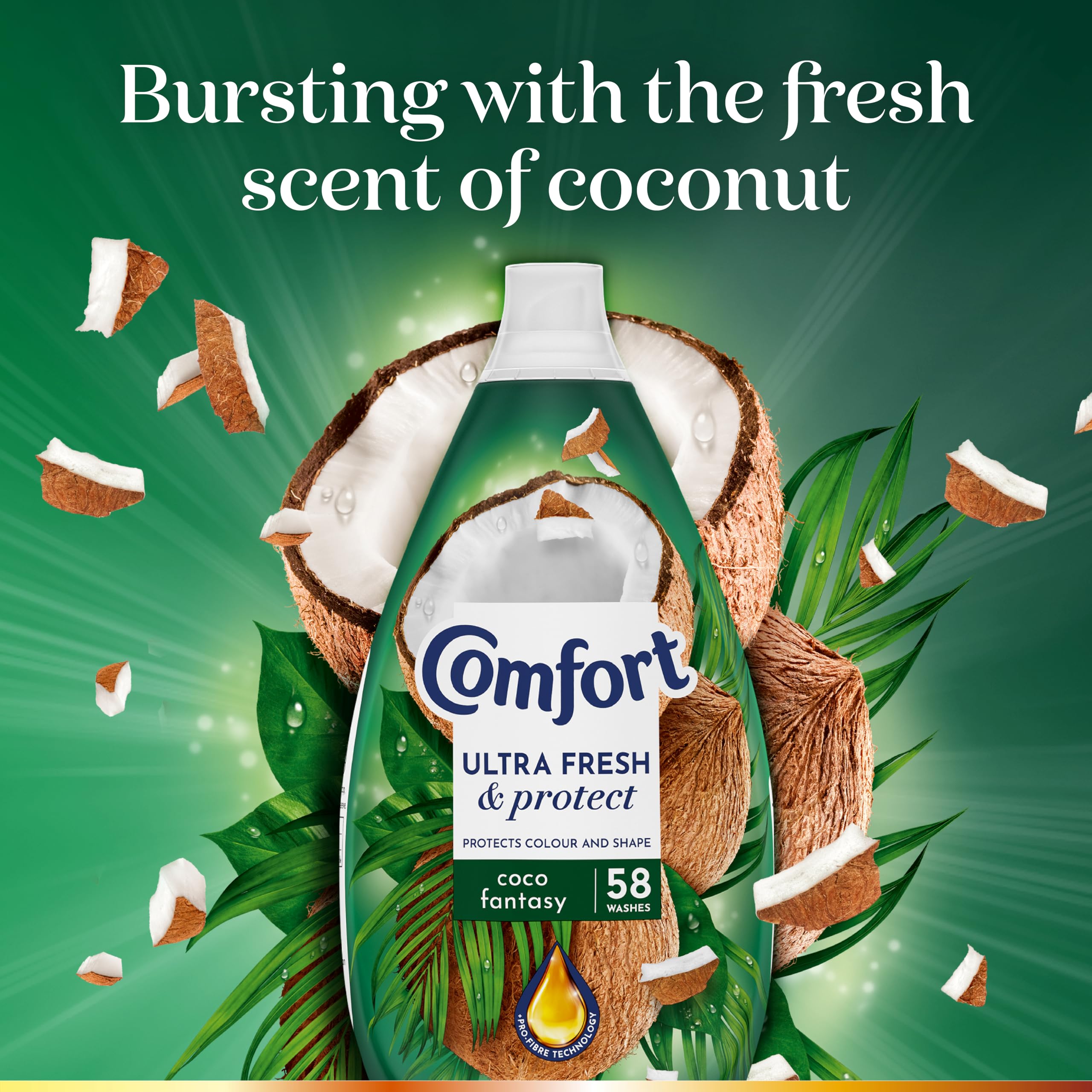 Comfort Ultra Fresh & Protect Coco Fantasy Fabric Conditioner - Liquid Fabric Softener 4