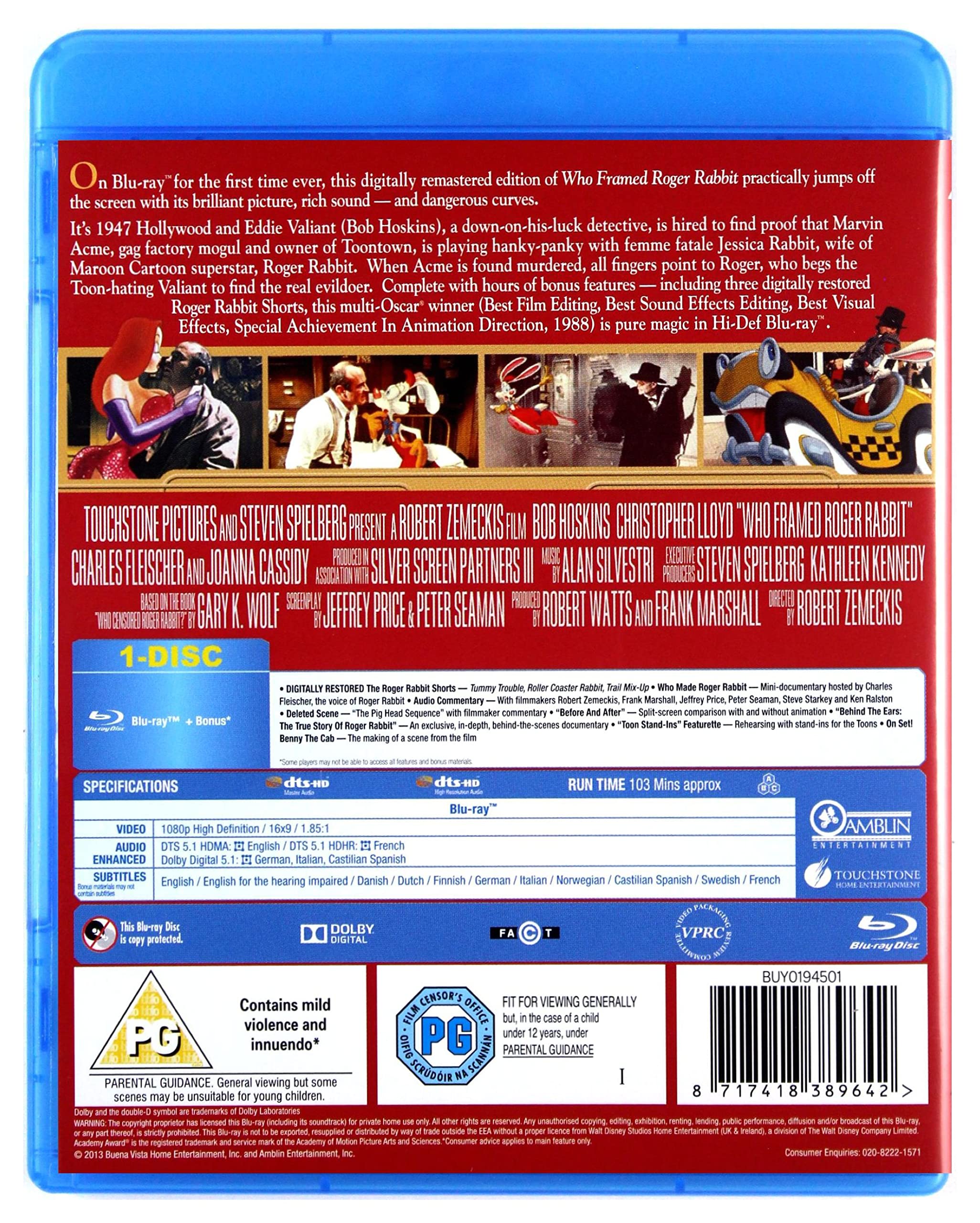 Who Framed Roger Rabbit [Blu-ray] 2