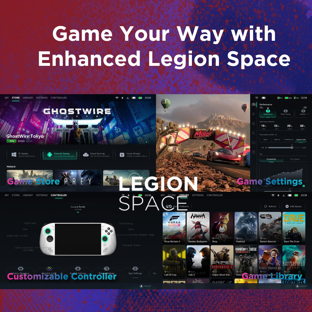 Lenovo Legion Go S Gaming Console | 8" WUXGA Touch Display | 120Hz | AMD Ryzen Z1 Extreme | 16GB RAM | 512GB SSD | Windows 11 | Glacier White