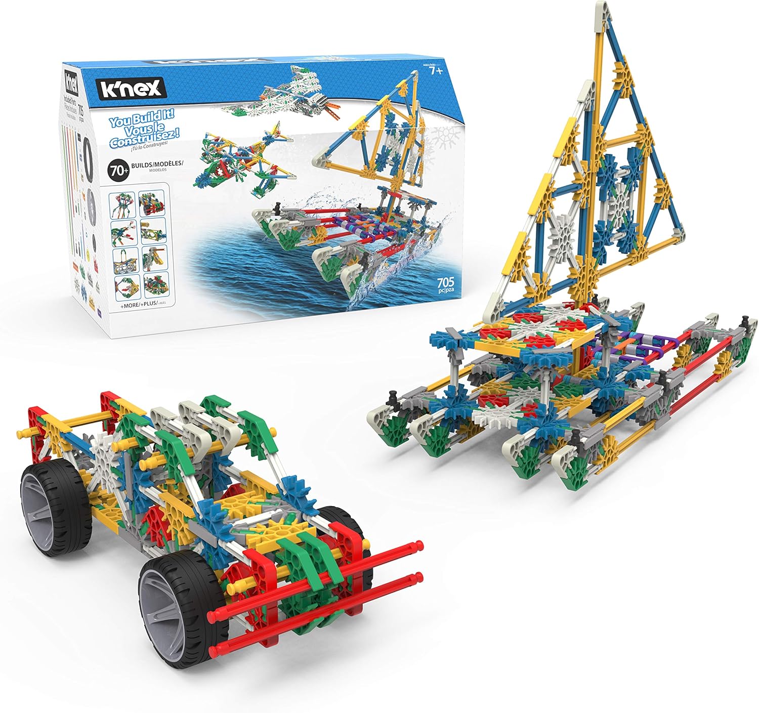 K'NEX 70 Model Building Set - 705-Piece STEM Construction Kit for Kids 7+