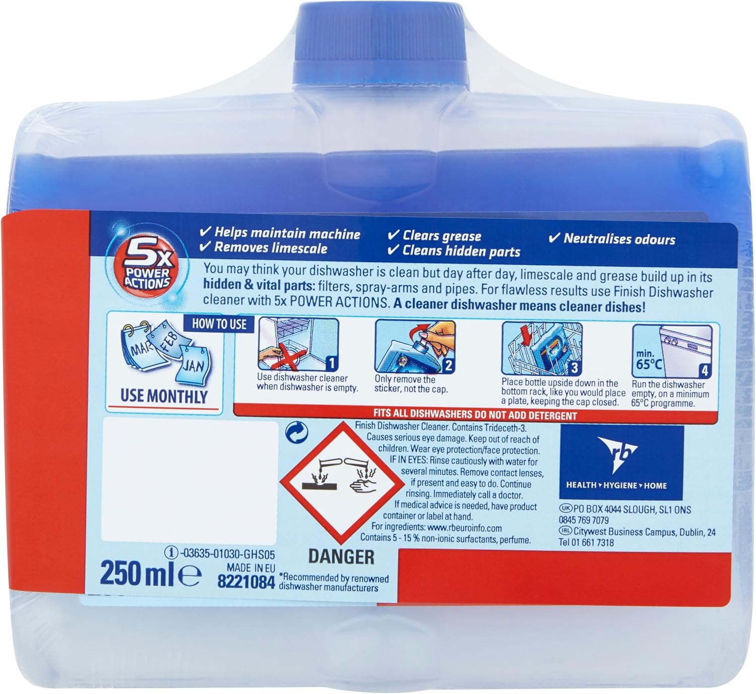 Finish - Dishwasher Cleaner Twin Pack (2 x 250 ml) 8