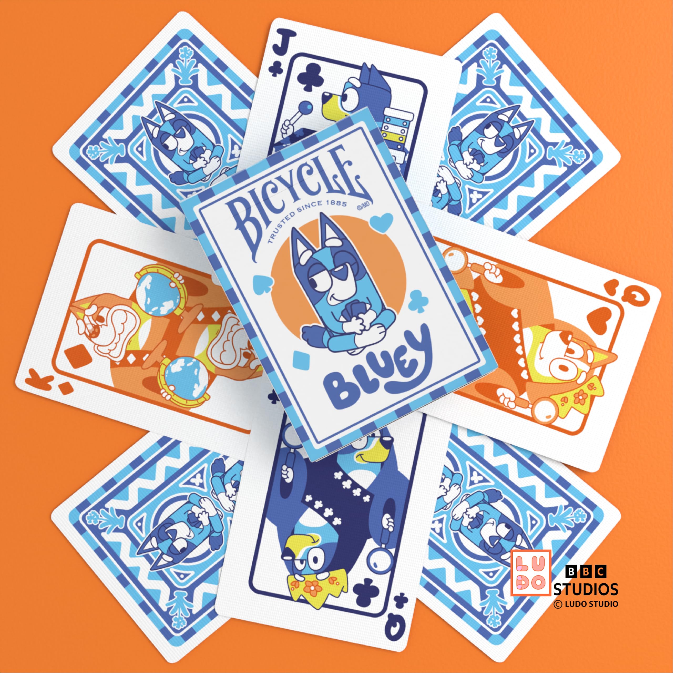 Bicycle Bluey Playing Cards Deck - Official Artwork, Custom Court Cards, Premium Quality 4