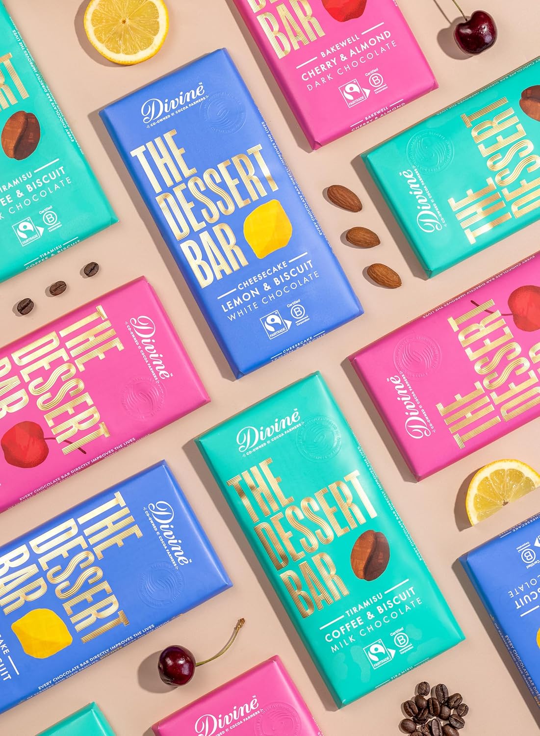 Divine - Schokoladen-Dessertriegel 26% Weiße Schokolade Zitronen-Käsekuchen mit Zitronen-Crisp 9