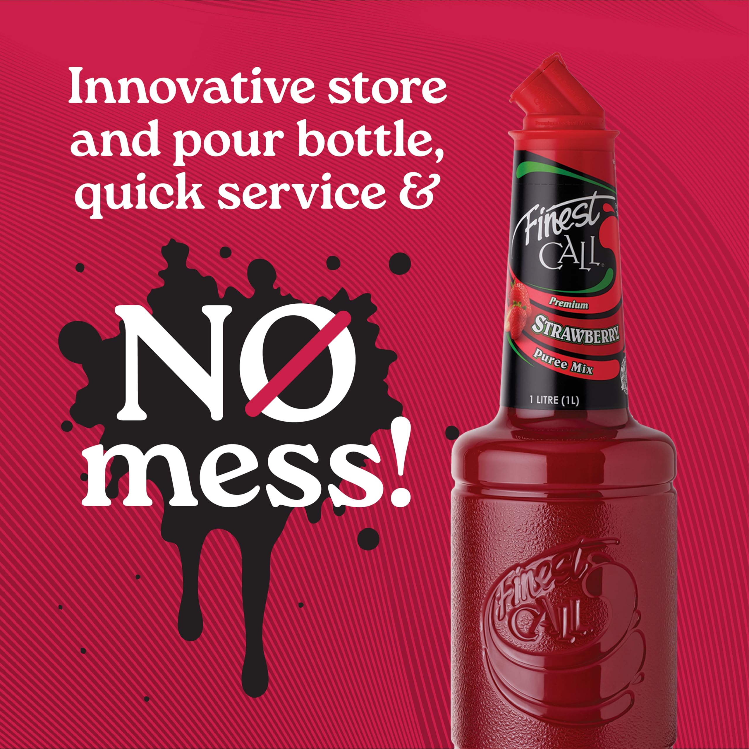 Finest Call Strawberry Puree - Real Fruit Cocktail Mixer | 1 Litre Bottle 5