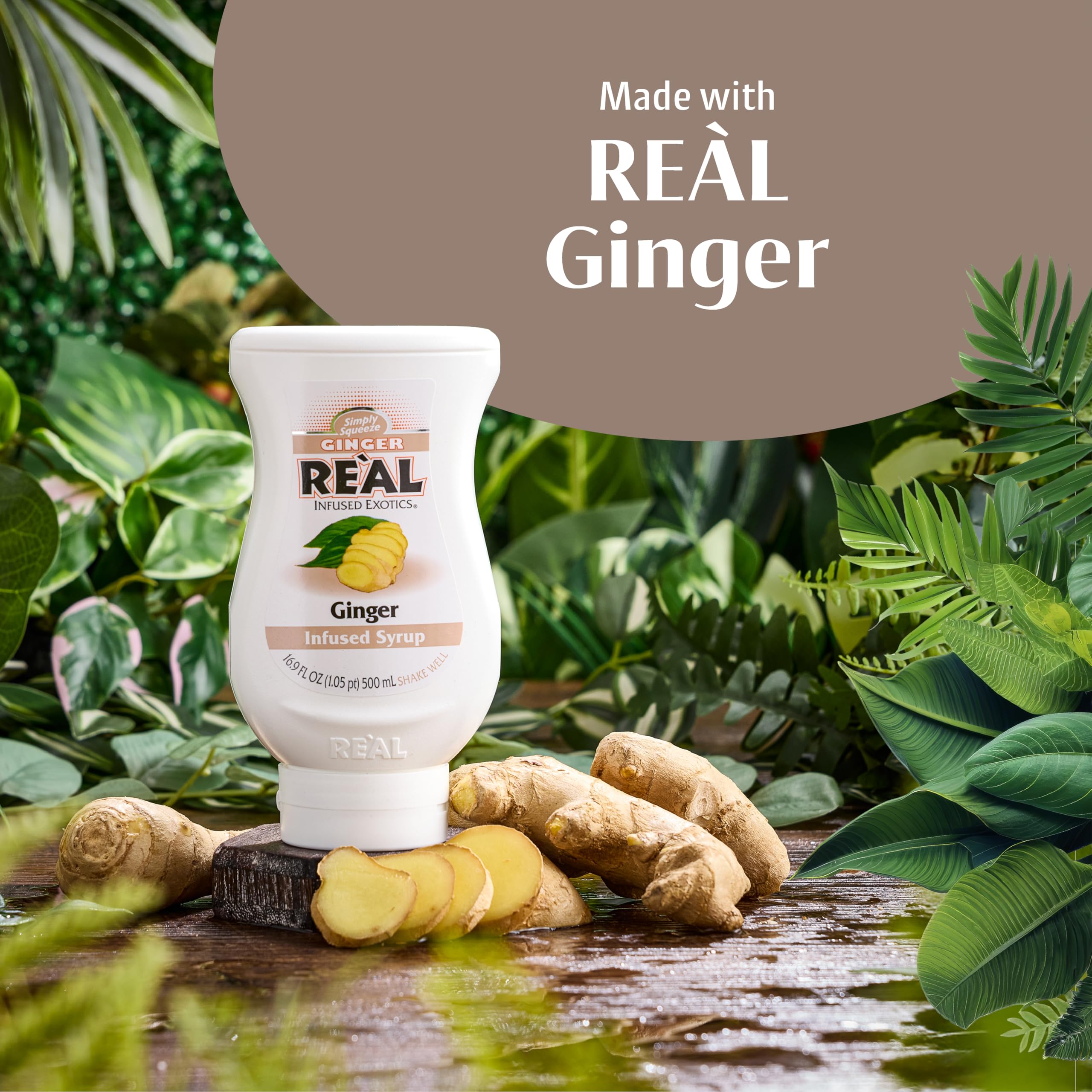 Reàl Infused Exotics - Ginger Puree Infused Fruit Syrup | 500ml Squeezy Bottle 8