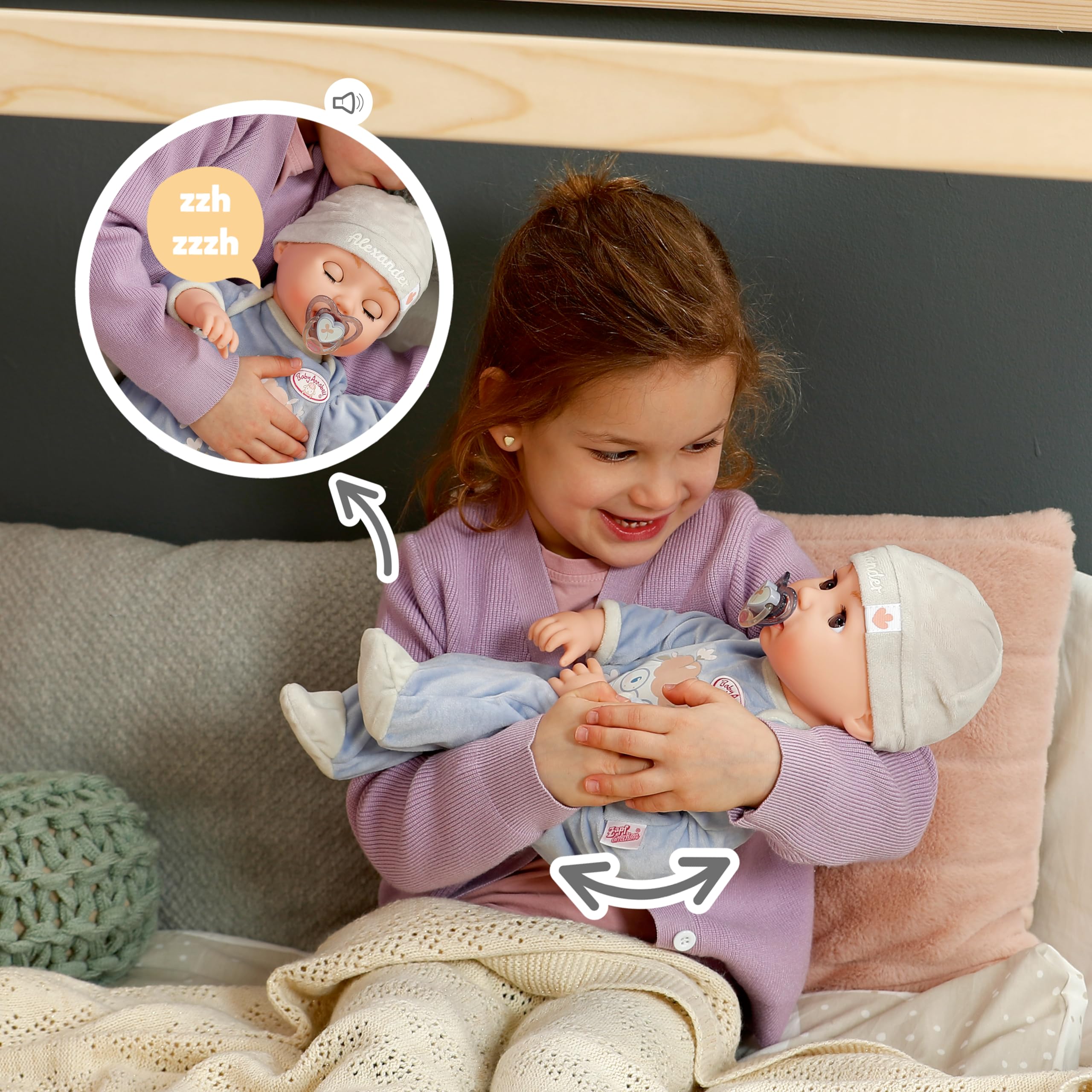Baby Annabell Interactive Alexander 43cm Soft Bodied Doll with Realistic Movements 6